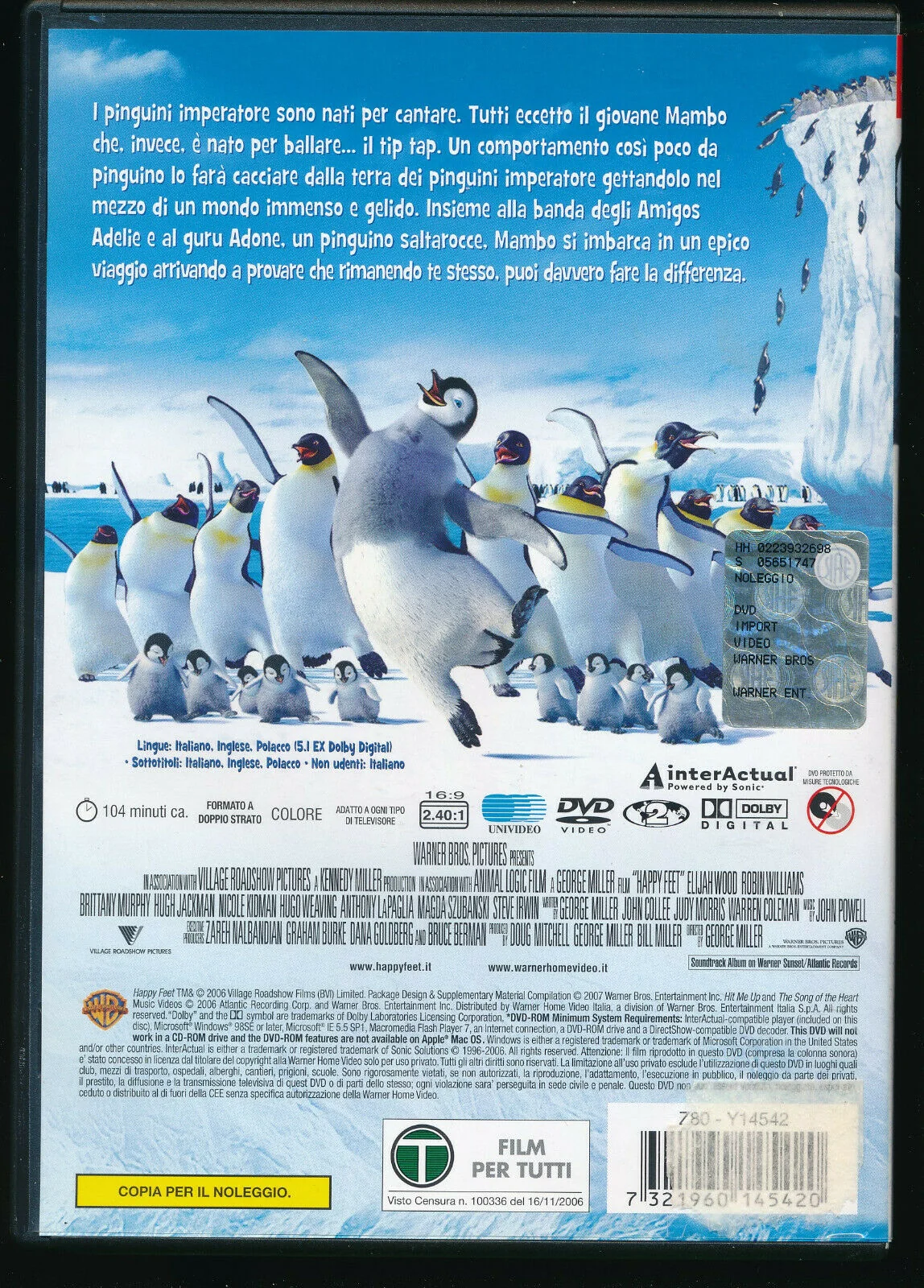 EBOND Happy Feet Ex Noleggio DVD DB759240 - Image 2