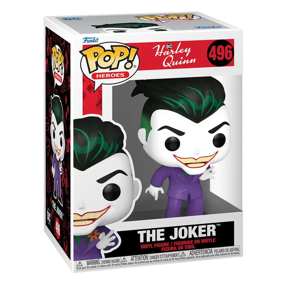 HARLEY QUINN ANIMATED SERIES POP! HEROES VINYL FIGURE THE JOKER 9 CM P038145 - Image 2