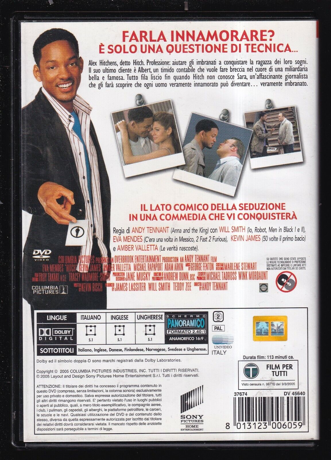 EBOND Hitch Lui Si Che Capisce Le Donne Ex Noleggio DVD DB722659 - Image 2