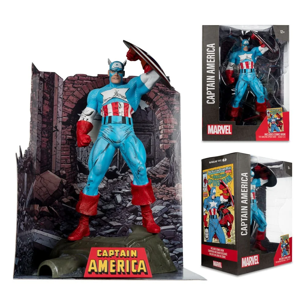 Hot Deals Marvel PVC Statue 1/6 Captain America (The Amazing Spider-Man #323) 28 P049550 - Image 5