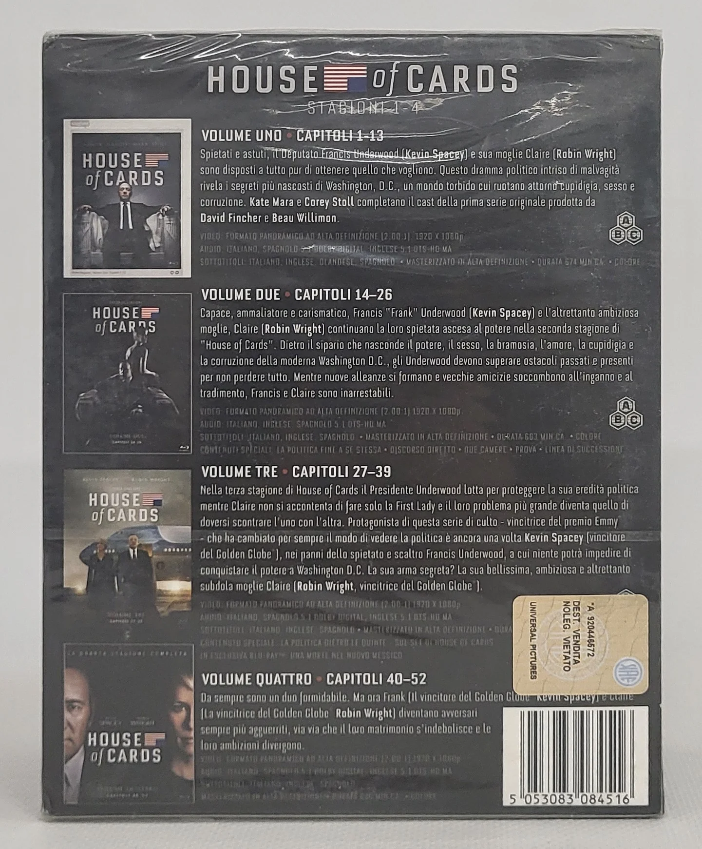 EBOND House Of Cards Stagioni da 1 - 4 Cofanetto 16 BLURAY DB755102 - Image 2