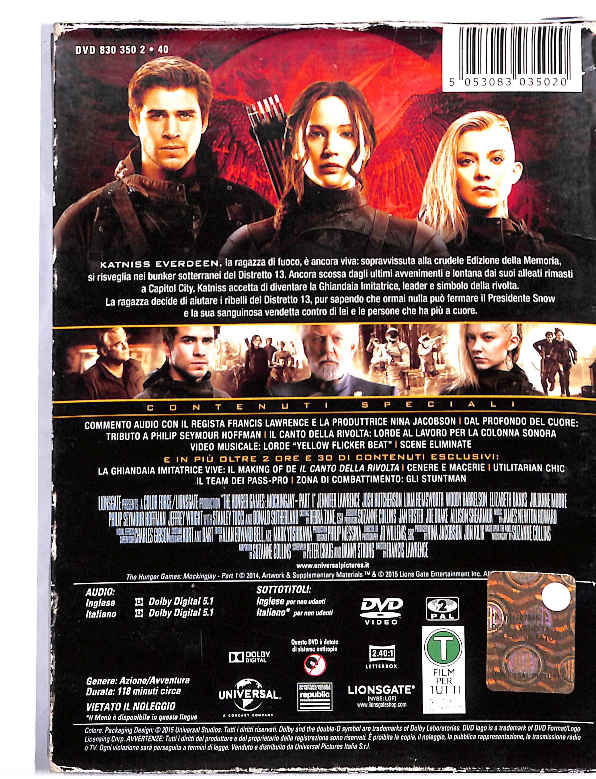 EBOND Hunger Games il canto della rivolta parte 1 DVD DB728455 - Image 2