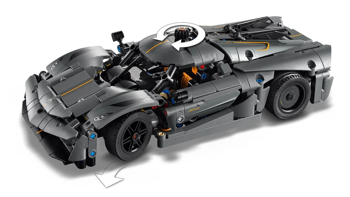 LEGO 42173 Hypercar Koenigsegg Jesko Absolut grigia - Image 6