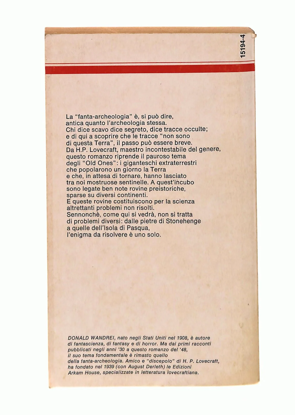 EBOND I Giganti Di Pietra Donald Wandrei Mondadori Urania 1977 Libro LI048529 - Image 2
