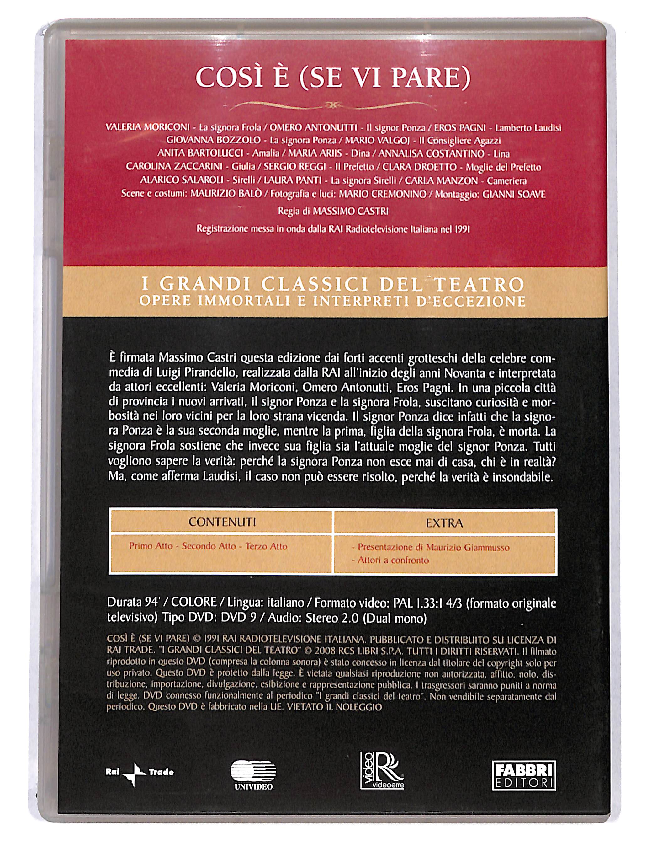 EBOND I Grandi Classici del teatro - Pirandello cosi e se vi pare DVD DB748801 - Image 2