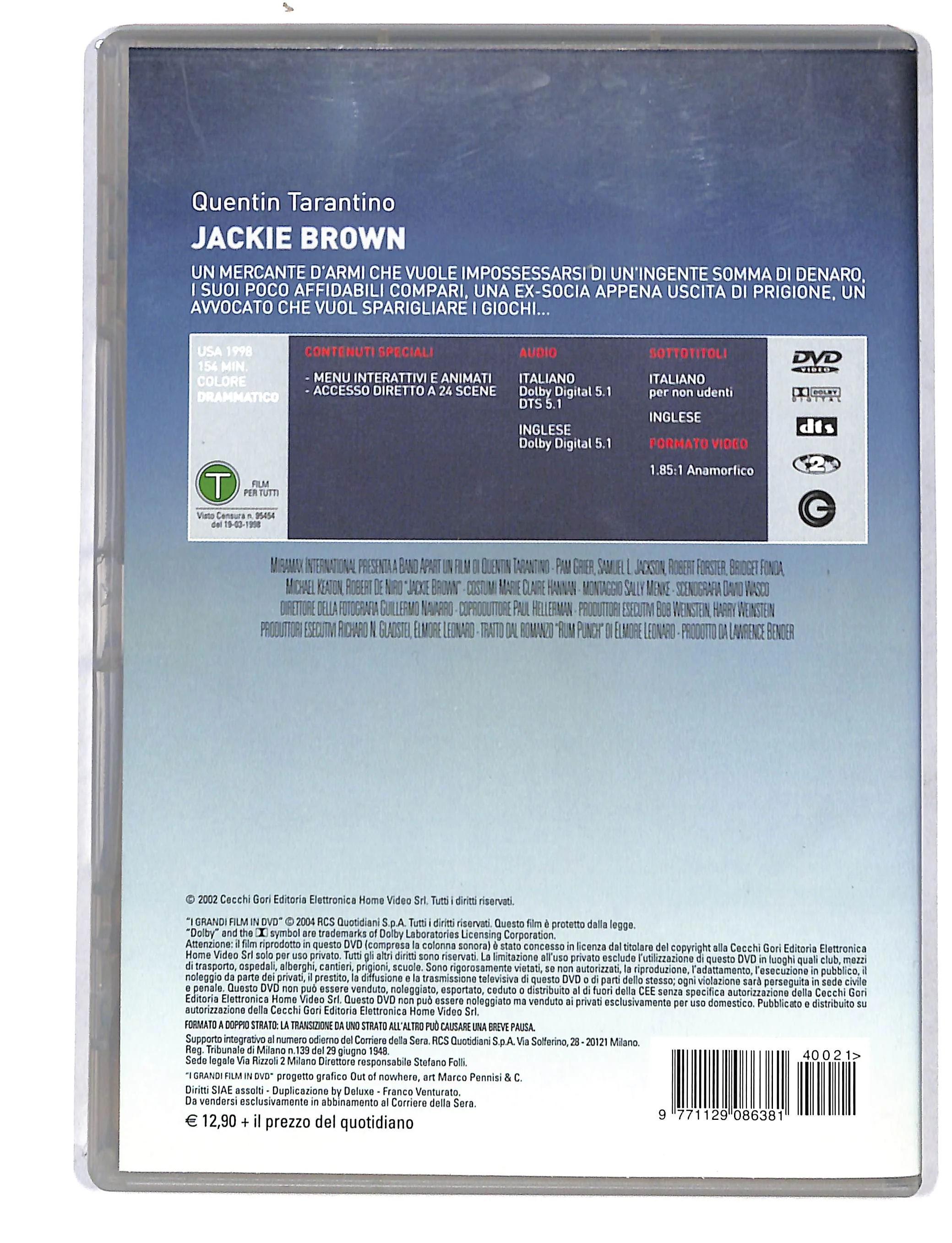 EBOND I Grandi Film in dvd - Jackie Brown EDITORIALE DVD DB738104 - Image 2