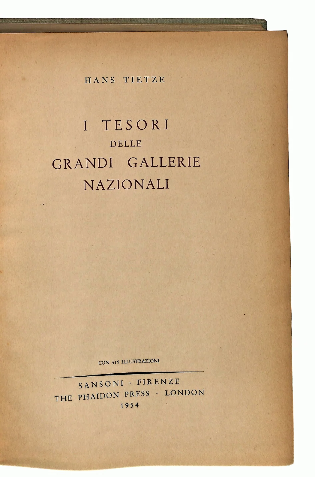 EBOND I Tesori Delle Grandi Gallerie Nazionali Tietze 1954 Libro LI047326 - Image 2