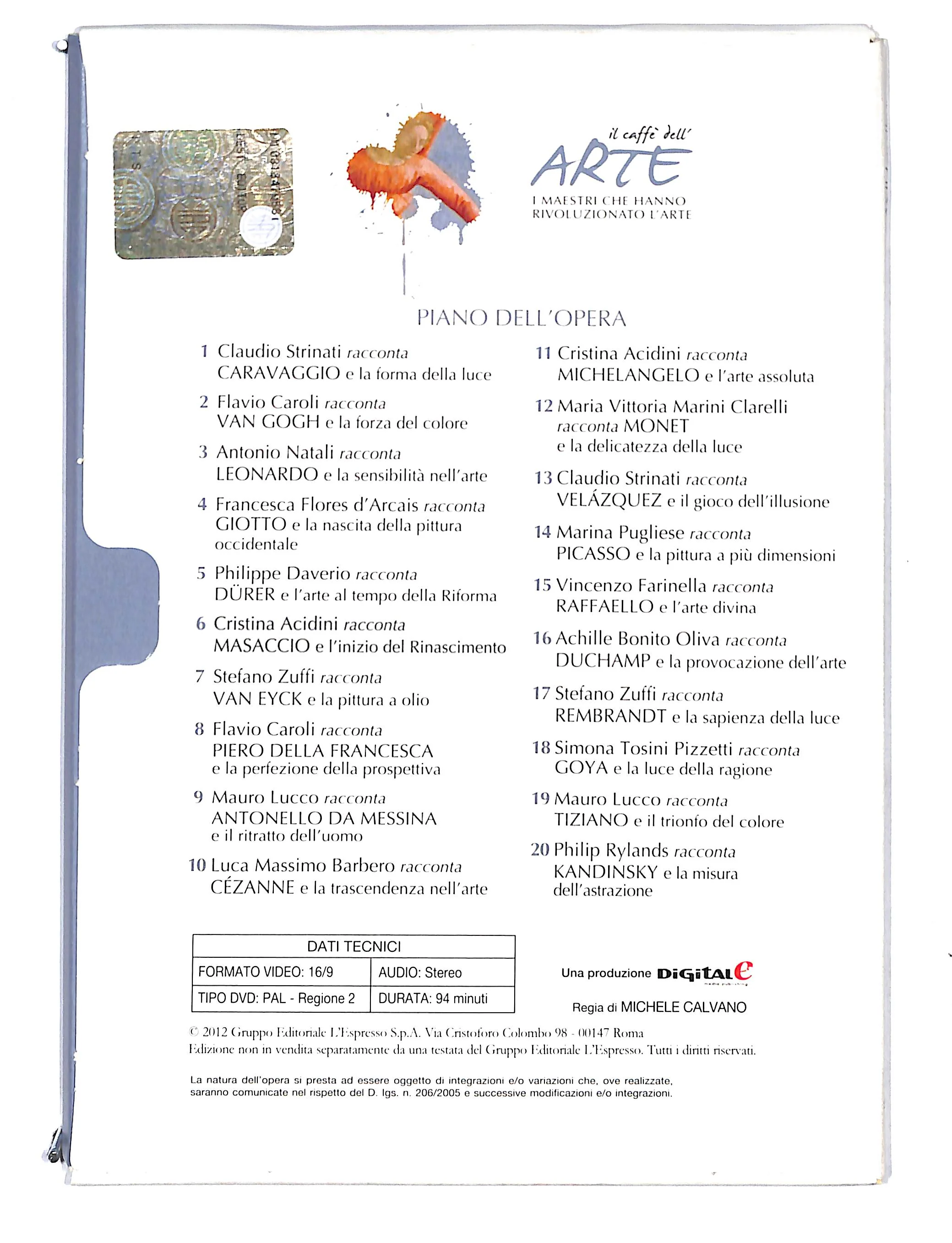 EBOND Il Caffe dell'arte vol.6 Acidini racconta Masaccio DVD DB741864 - Image 2