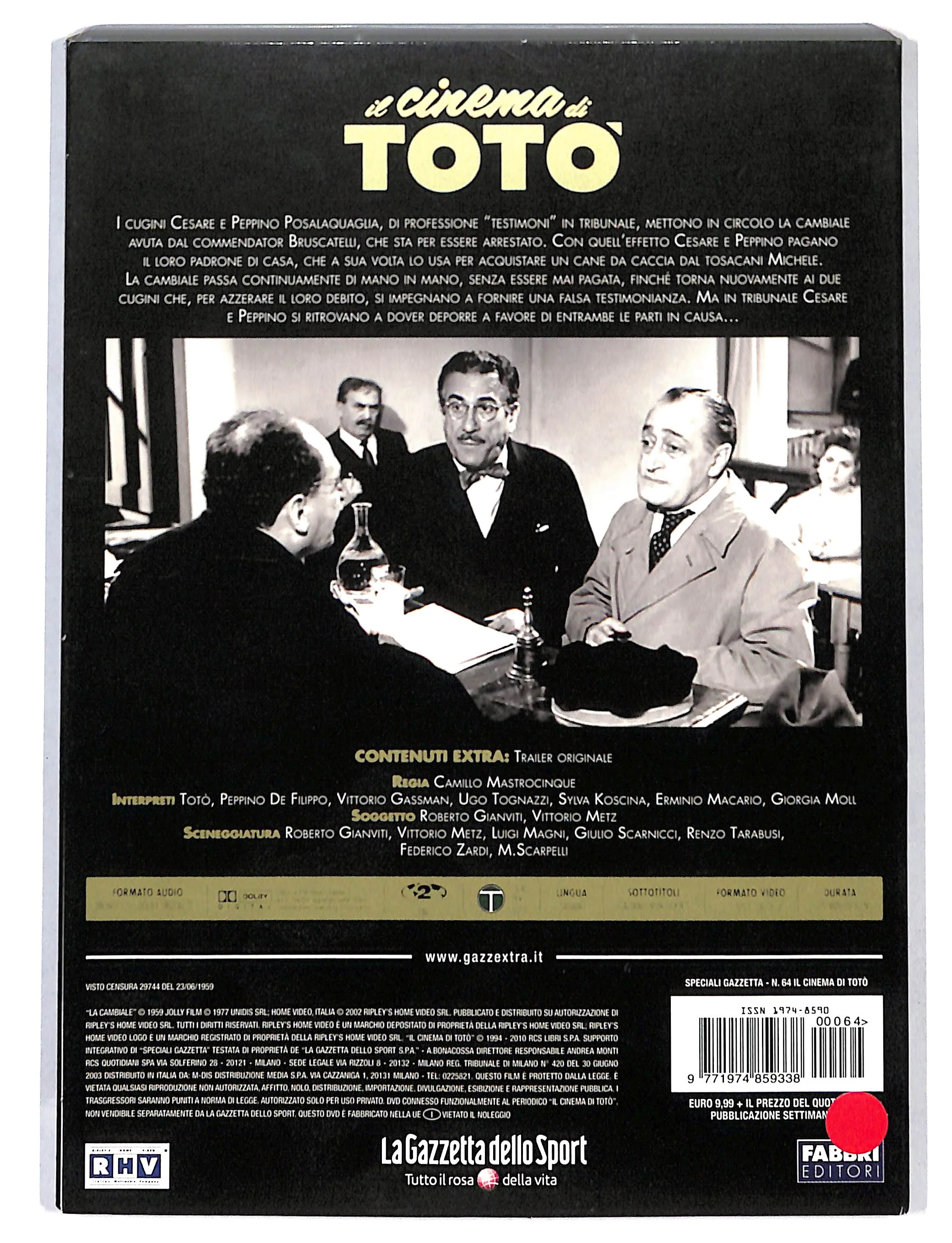 EBOND Il cinema di Toto - la cambiale vol.64 EDITORIALE DVD DB700202 - Image 2
