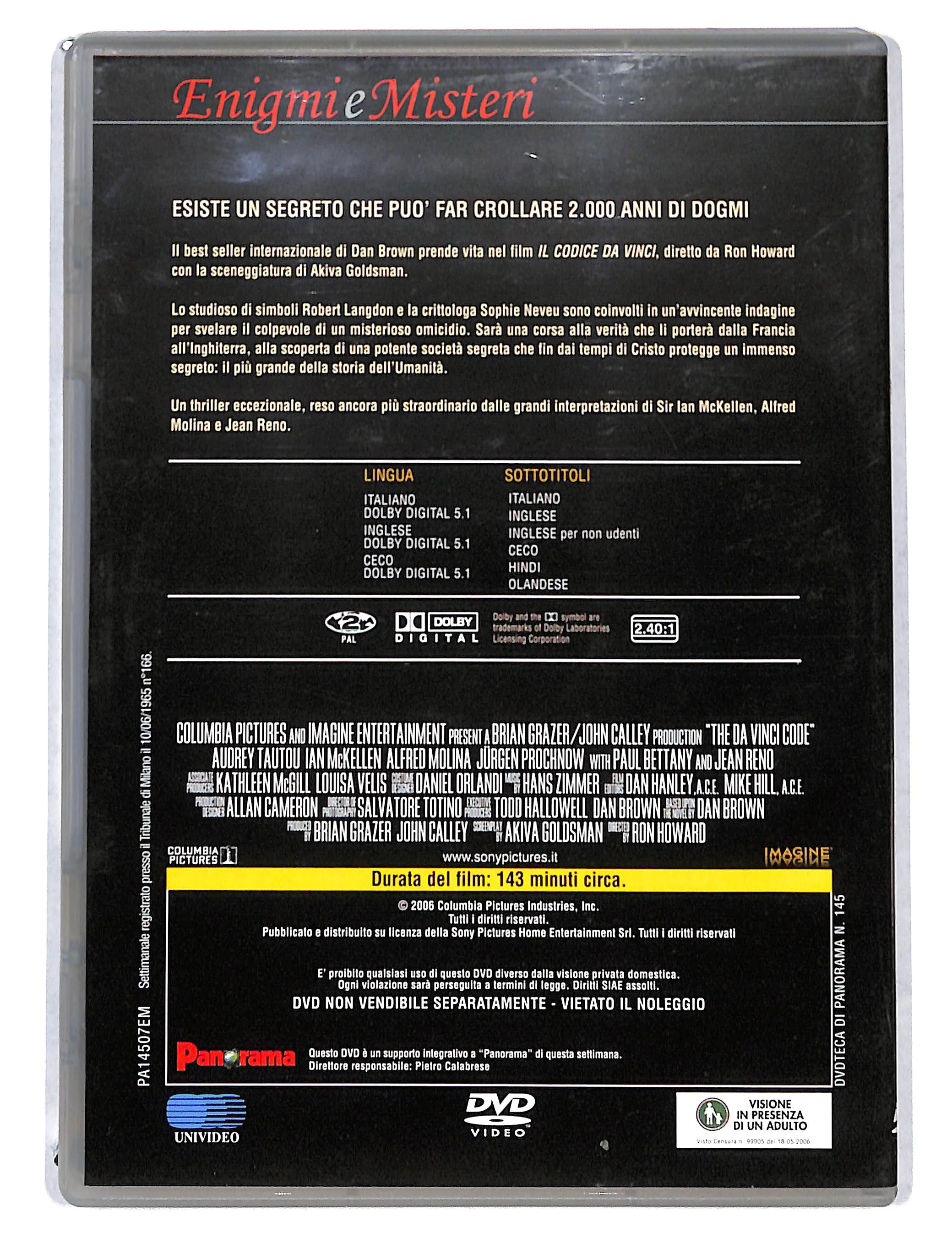 EBOND Il Codice da vinci EDITORIALE DVD DB736327 - Image 2