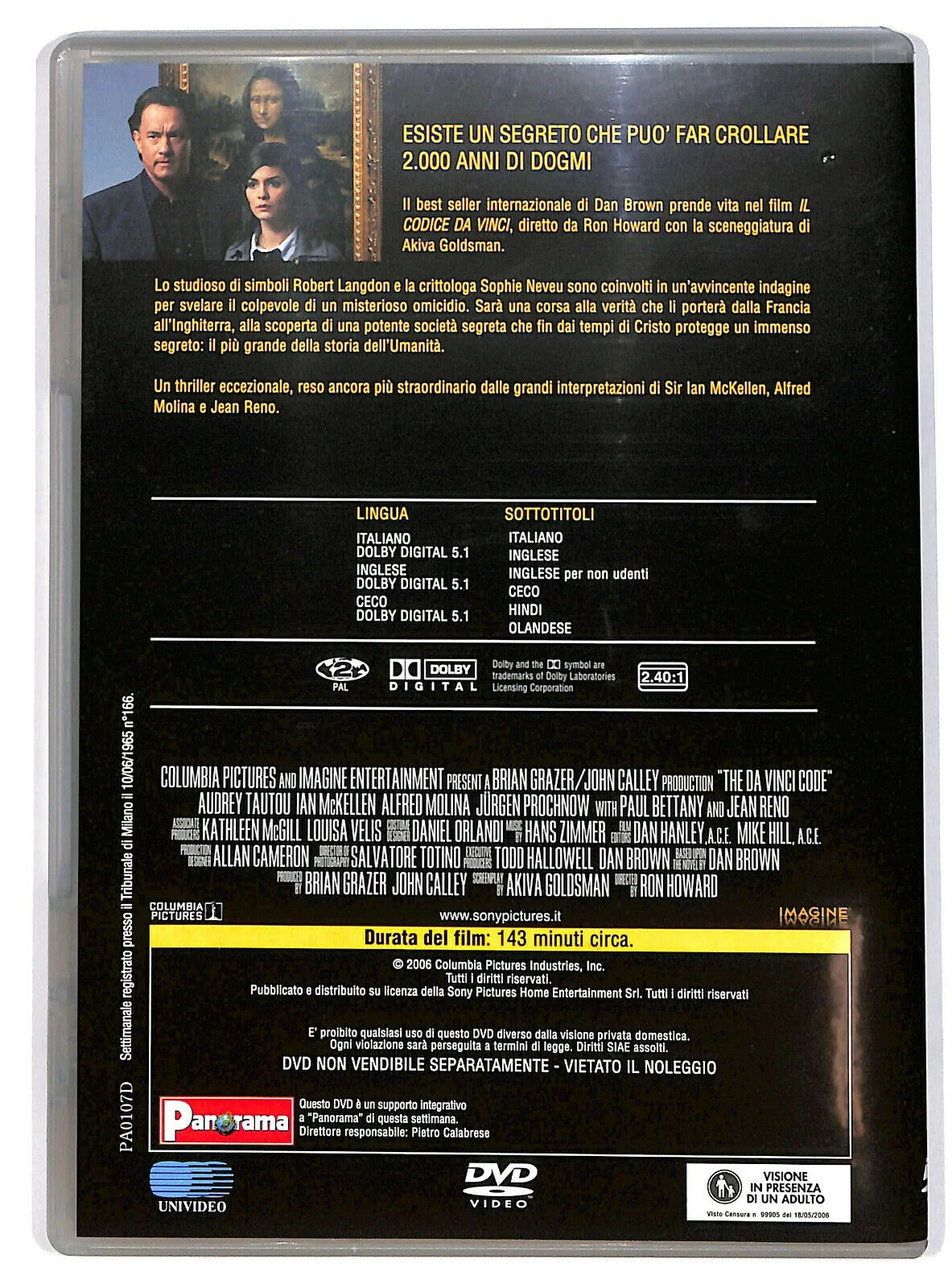 EBOND Il Codice Da Vinci Editoriale DVD DB748304 - Image 2