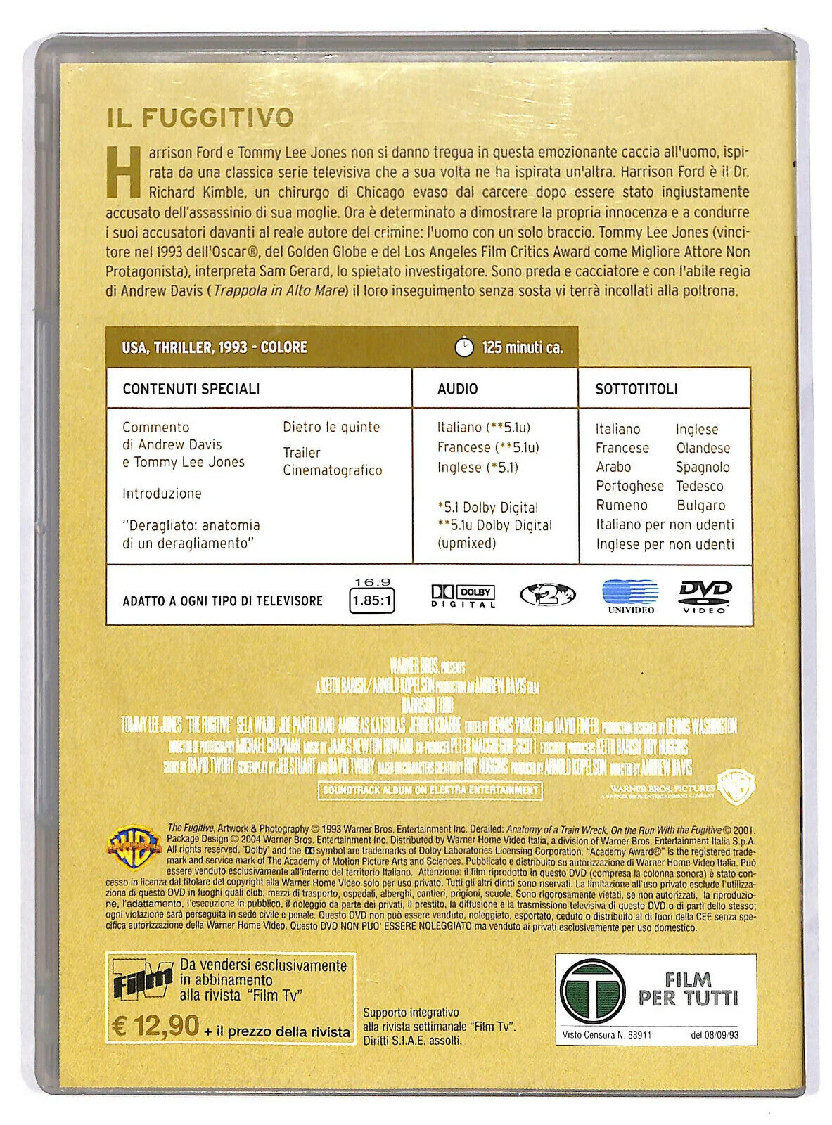 EBOND Il Fuggitivo  Editoriale DVD DB729324 - Image 2