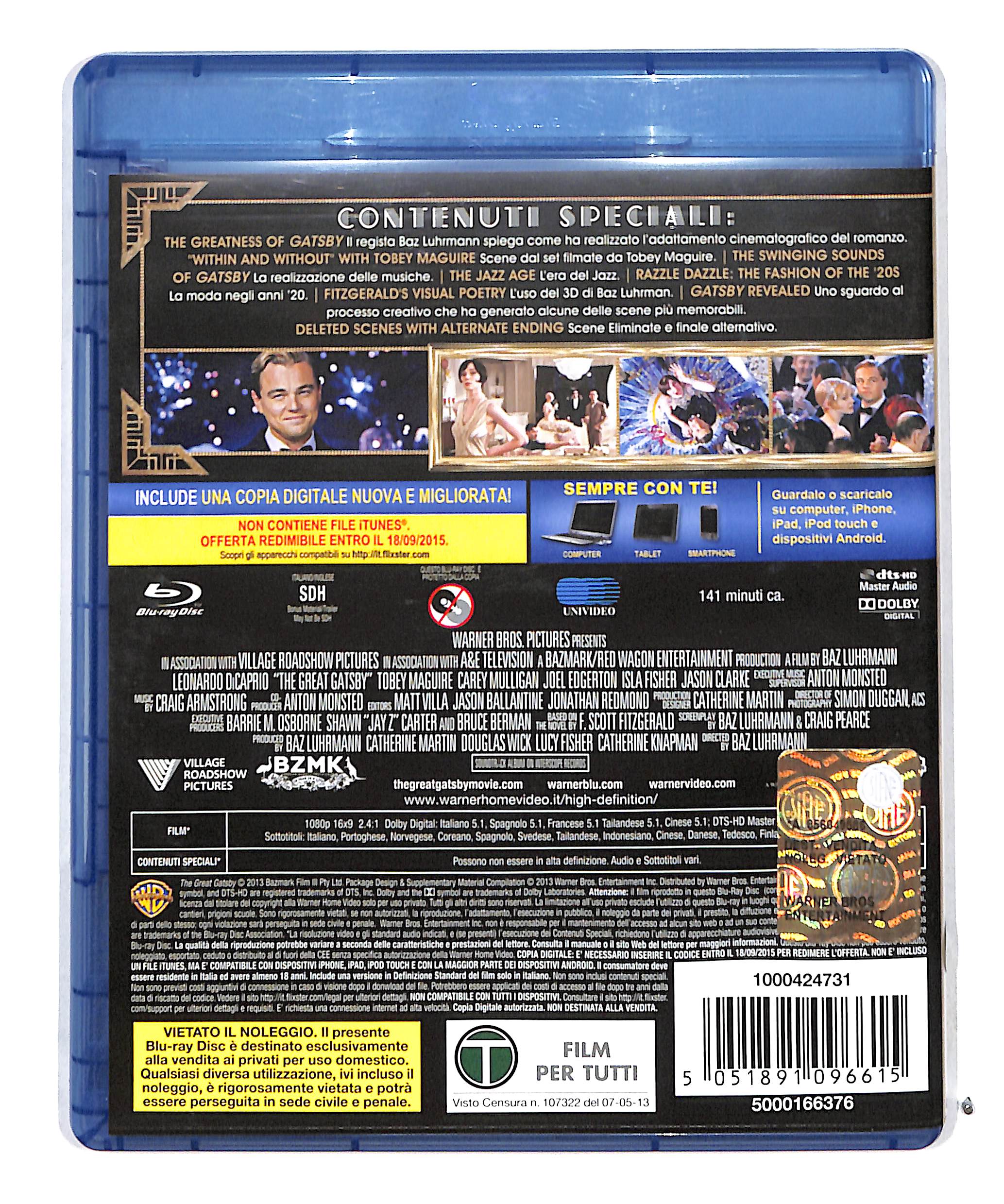 EBOND Il Grande Gatsby Copia Digitale + BLURAY BLURAY DB711644 - Image 2
