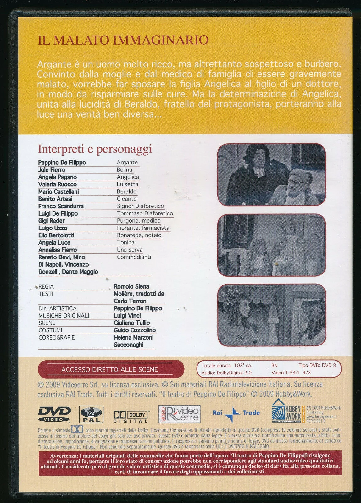 EBOND Il Malato Immaginario Di Moliere - Il Teatro Di Eduardo DVD DB693852 - Image 2