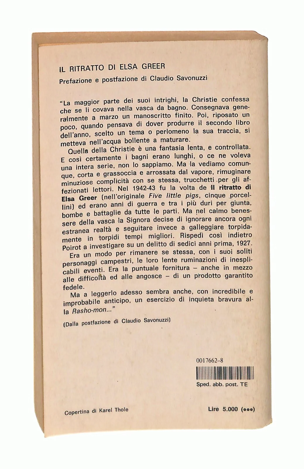 EBOND Il Ritratto Di Elsa Greer Agatha Christie Mondadori 1986 Libro LI048696 - Image 2