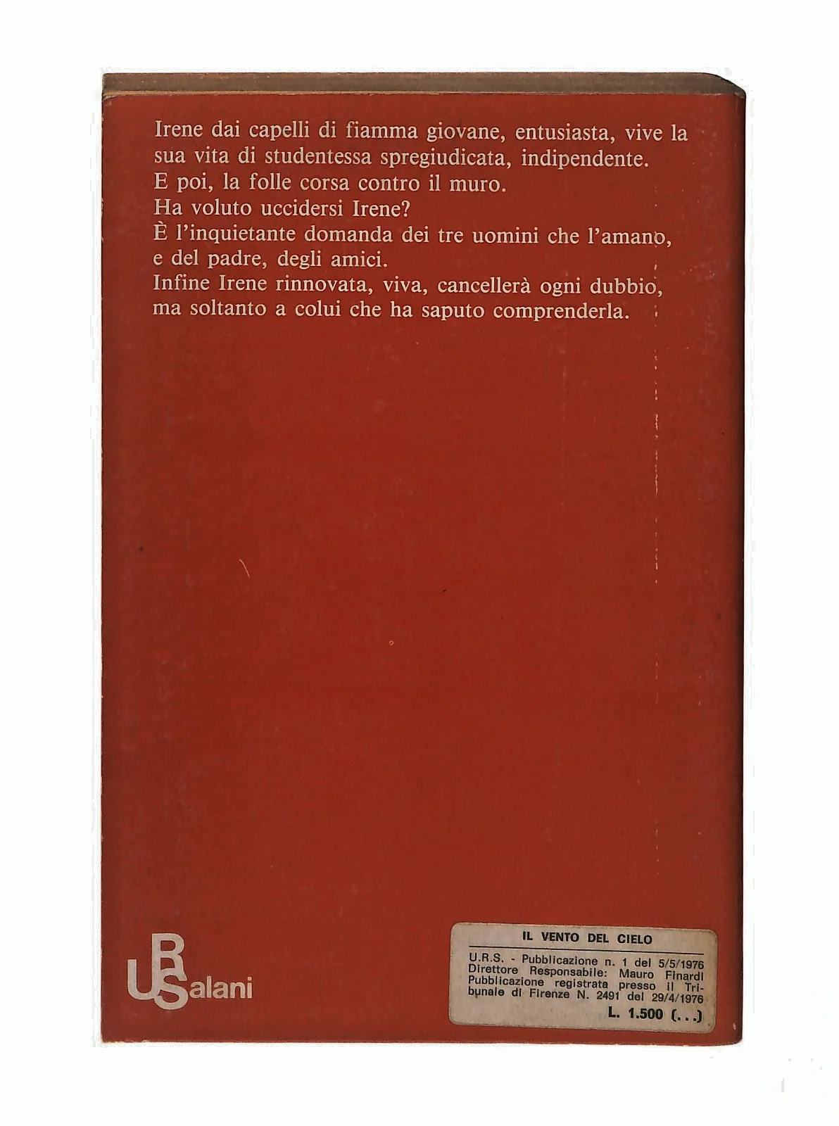 EBOND Il Vento Del Cielo Sara Evangelisti Ursalani 1976 Libro LI046636 - Image 2