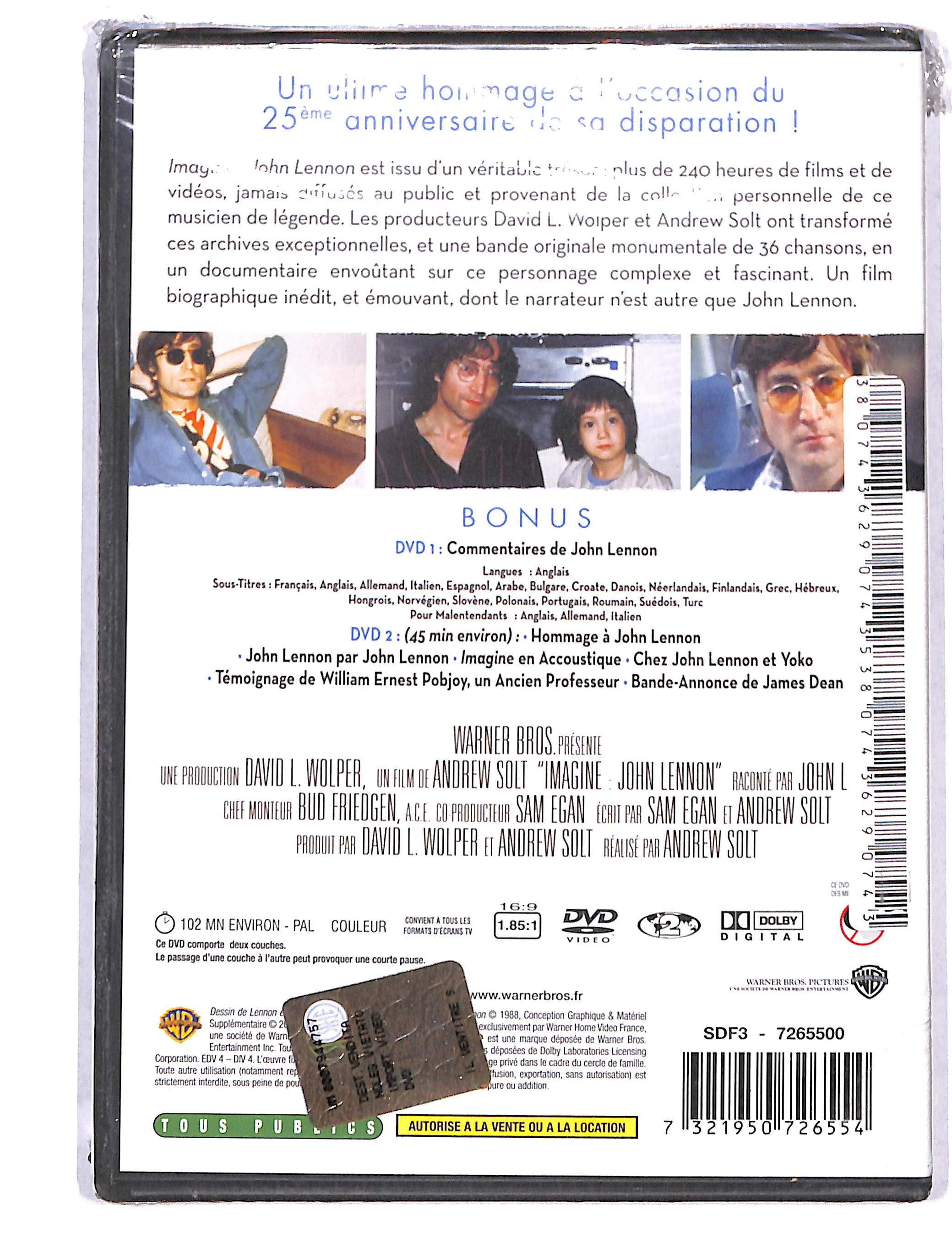 EBOND Imagine : john lennon DVD DB739315 - Image 2