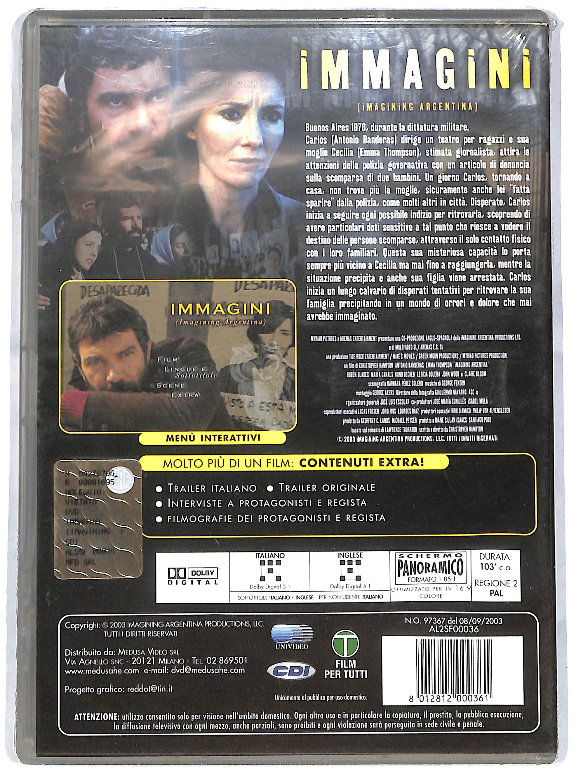 EBOND Immagini - Imagining Argentina DVD DB747340 - Image 2