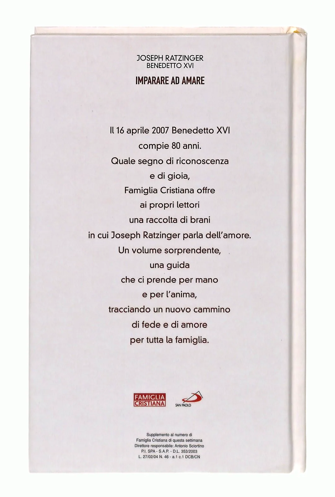 EBOND Impare Ad Amare Benedetto Xvi San Paolo Libro LI048058 - Image 2