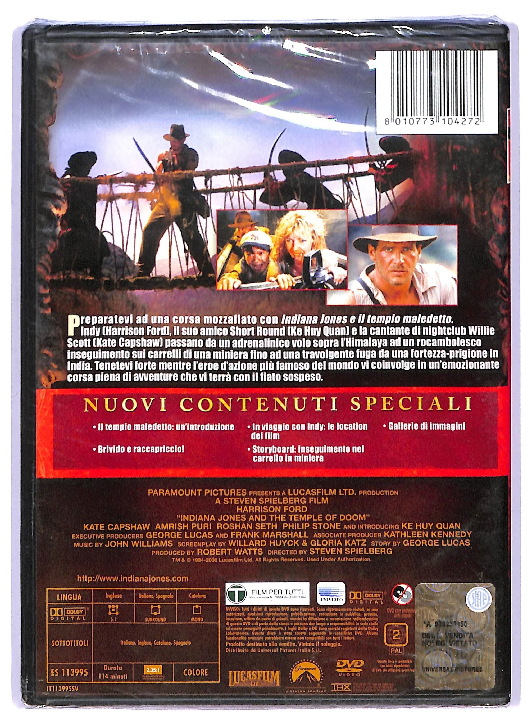 EBOND indiana jones e il tempio maledetto DVD DB692907 - Image 2