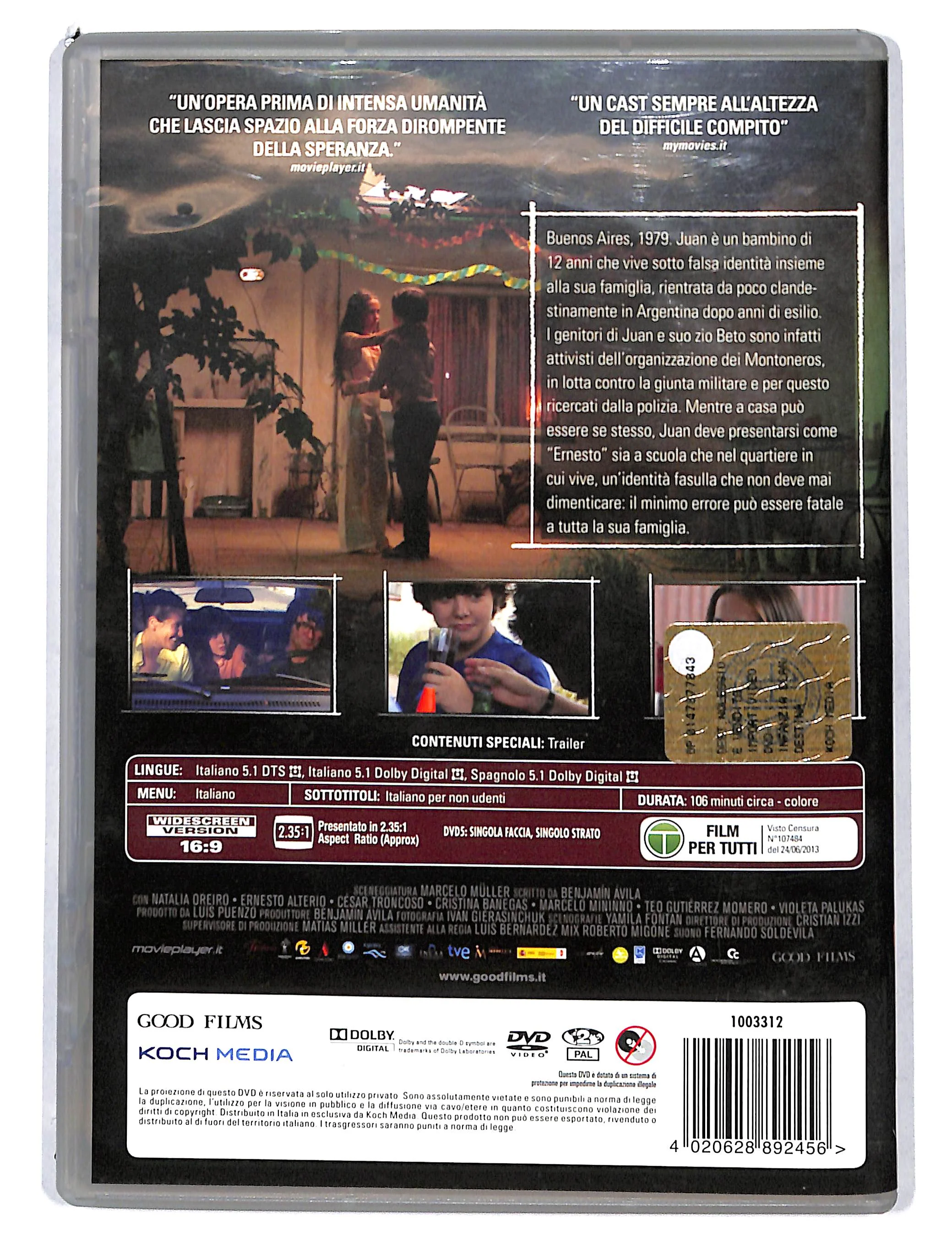 EBOND Infanzia Clandestina DVD DB753853 - Image 2