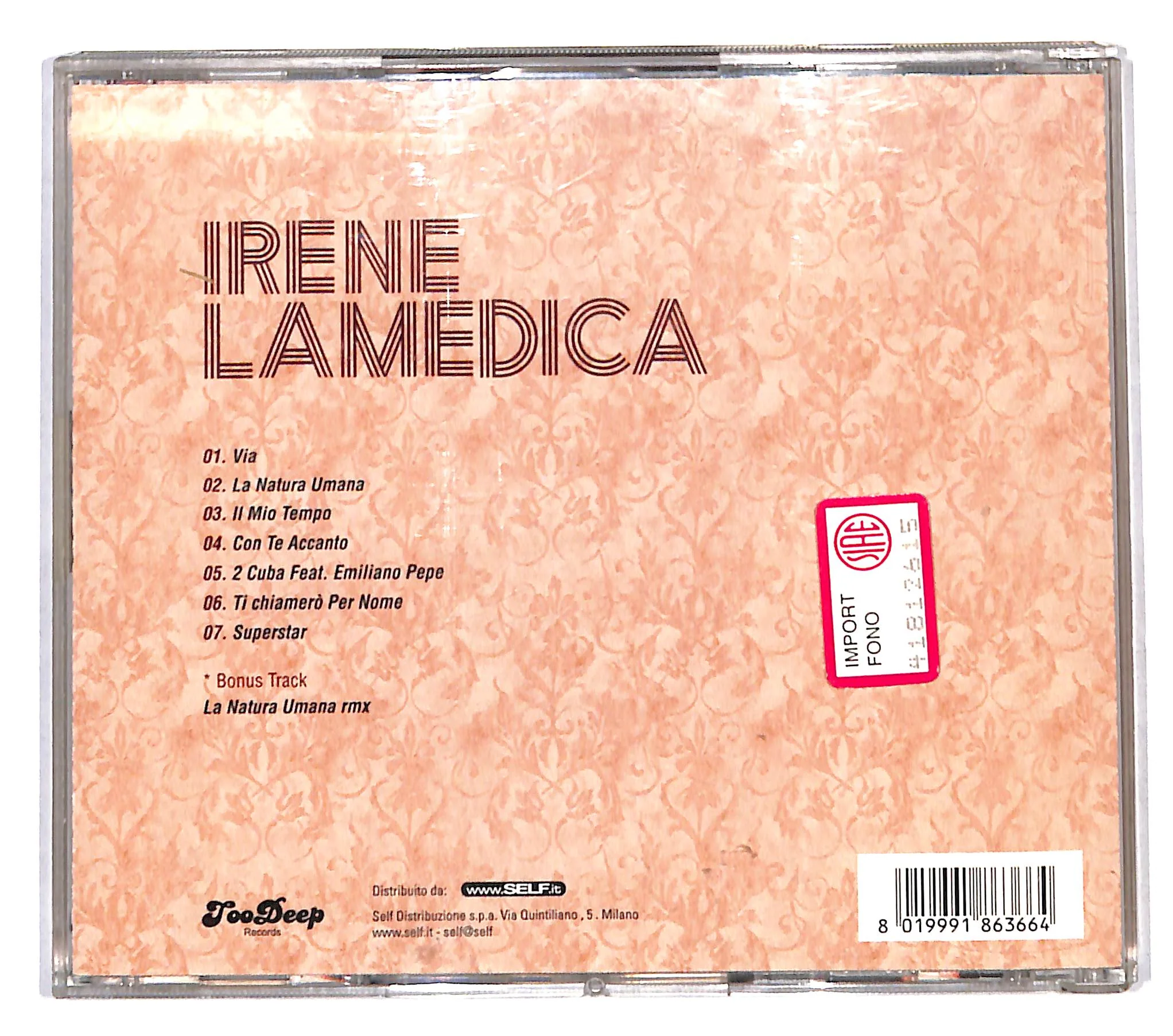 EBOND Irene La Medica - Dal Tramonto All'Alba pt. 2 CD CB118115 - Image 2