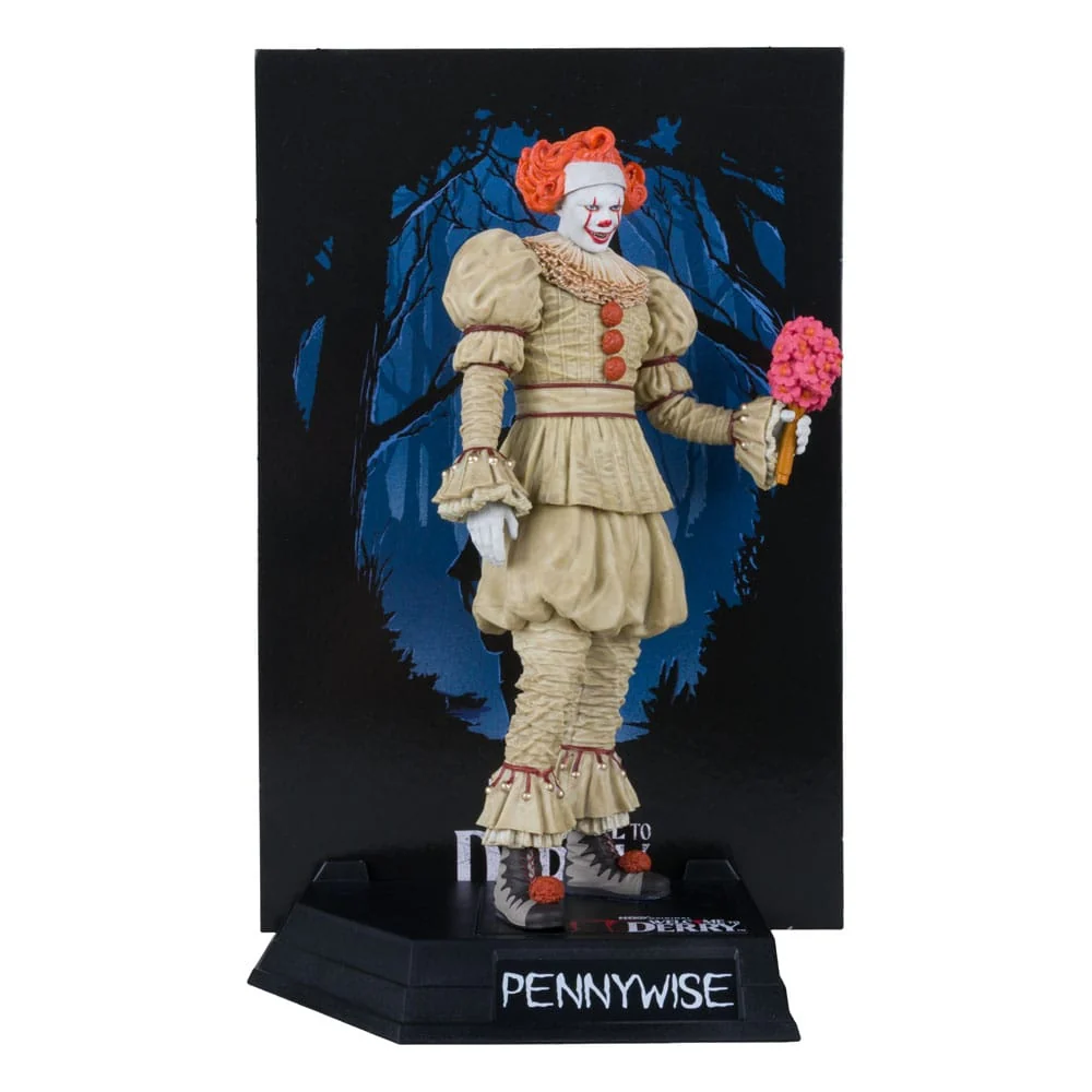 IT: WELCOME TO DERRY MOVIE MANIACS PVC STATUE PENNYWISE (FLASHBACK) (GOLD LABEL) - Image 3