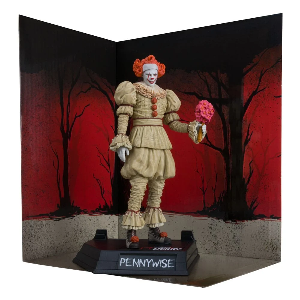 IT: WELCOME TO DERRY MOVIE MANIACS PVC STATUE PENNYWISE (FLASHBACK) (GOLD LABEL) - Image 5