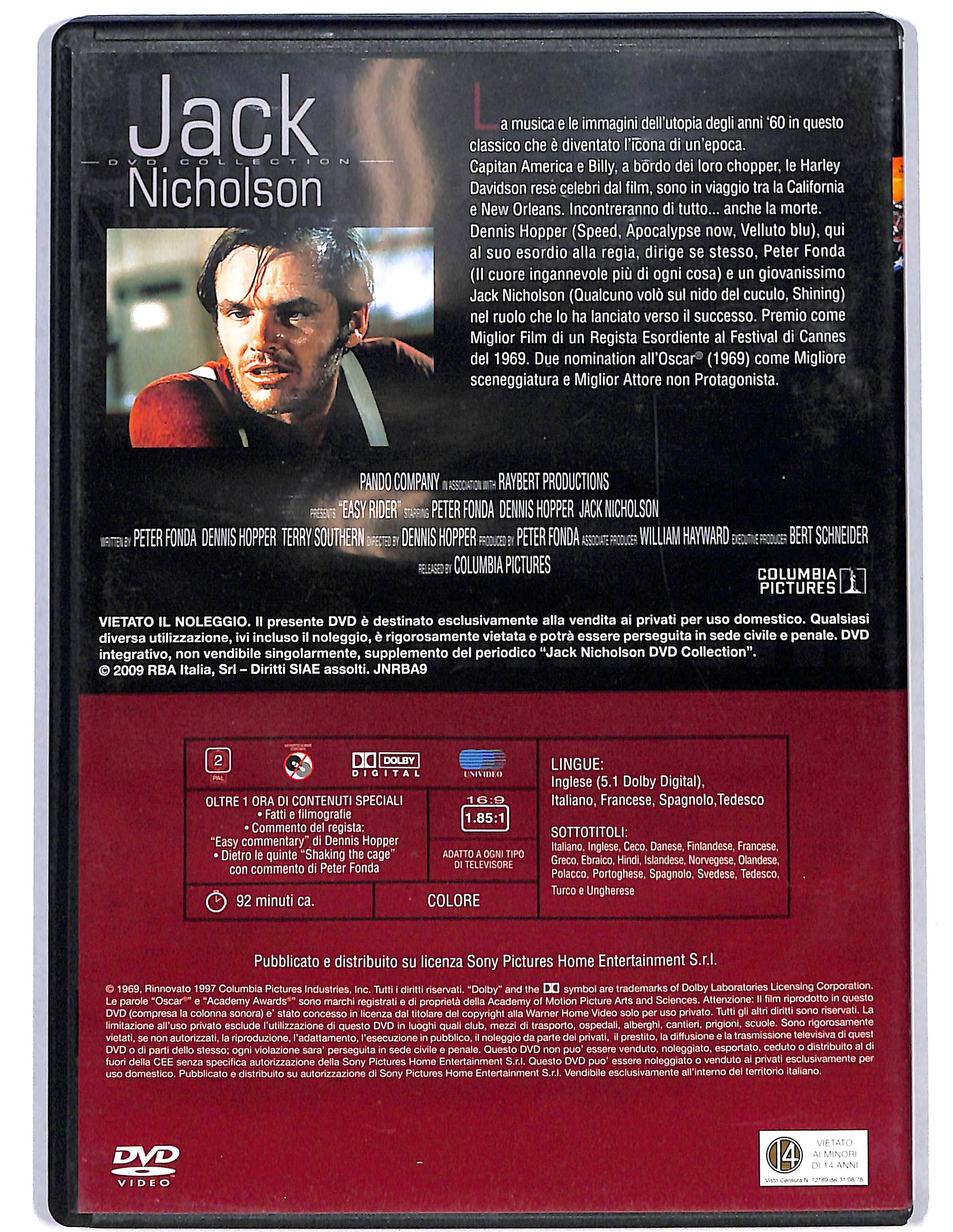 EBOND Jack Nicholson Easy rider EDITORIALE DVD DB729986 - Image 2