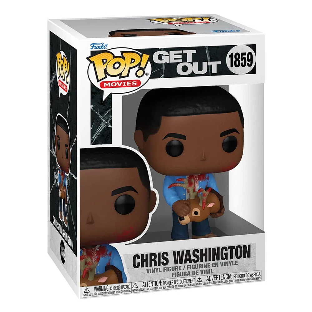 JORDAN PEELE POP! MOVIES VINYL FIGURE GET OUT - CHRIS WASHINGTON W/DEER 9 CM P037964 - Image 2