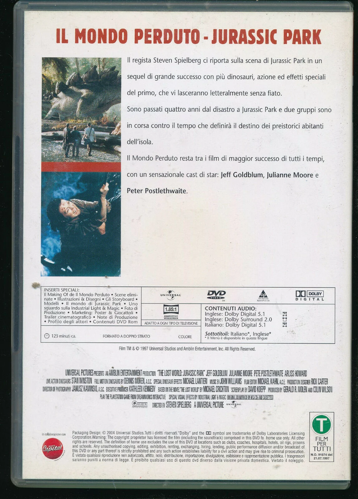 EBOND Jurassic Park Il Mondo Perduto Editoriale DVD DB745654 - Image 2