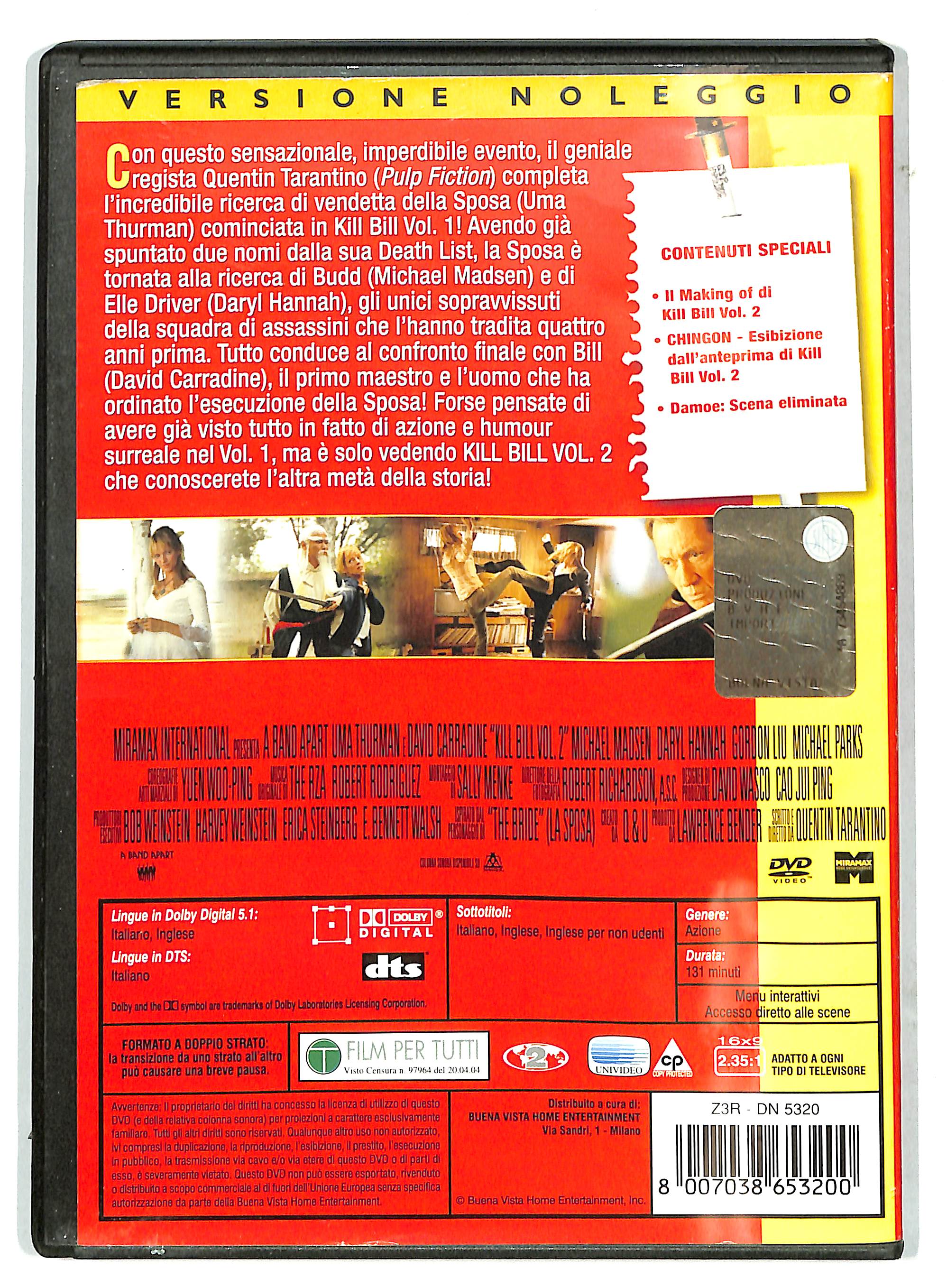 EBOND Kill Bill Volume 2 NOLEGGIO DVD DB739120 - Image 2