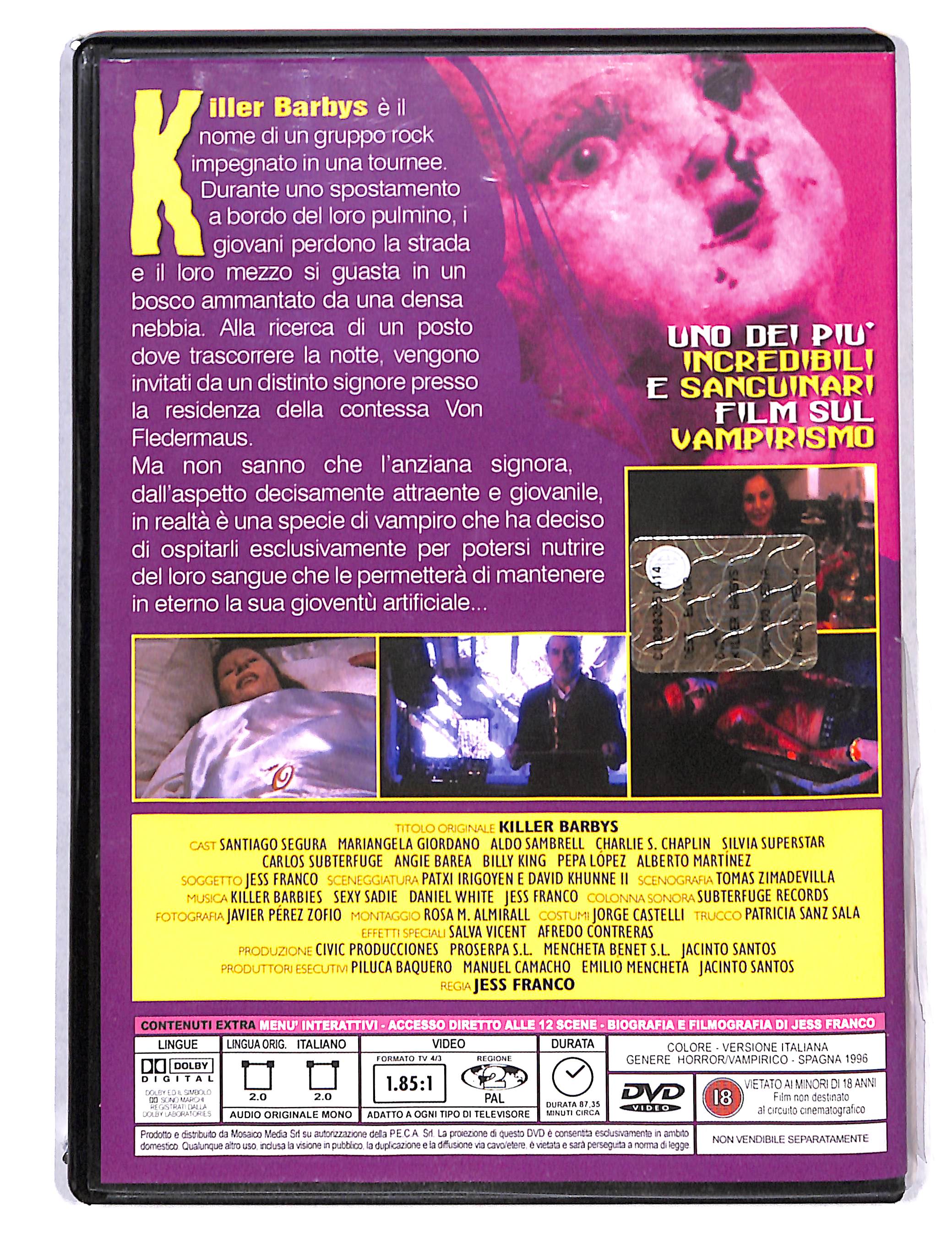 EBOND Killer Barbys Jess Franco EDITORIALE DVD DB739337 - Image 2