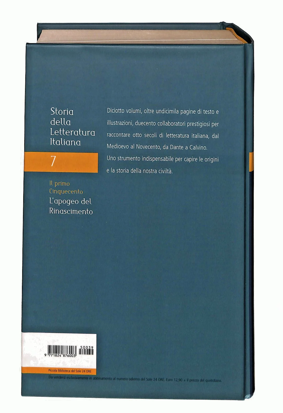 EBOND L Apogeo Del Rinascimento Storia Letteratura Italiana 7 Libro LI047678 - Image 2