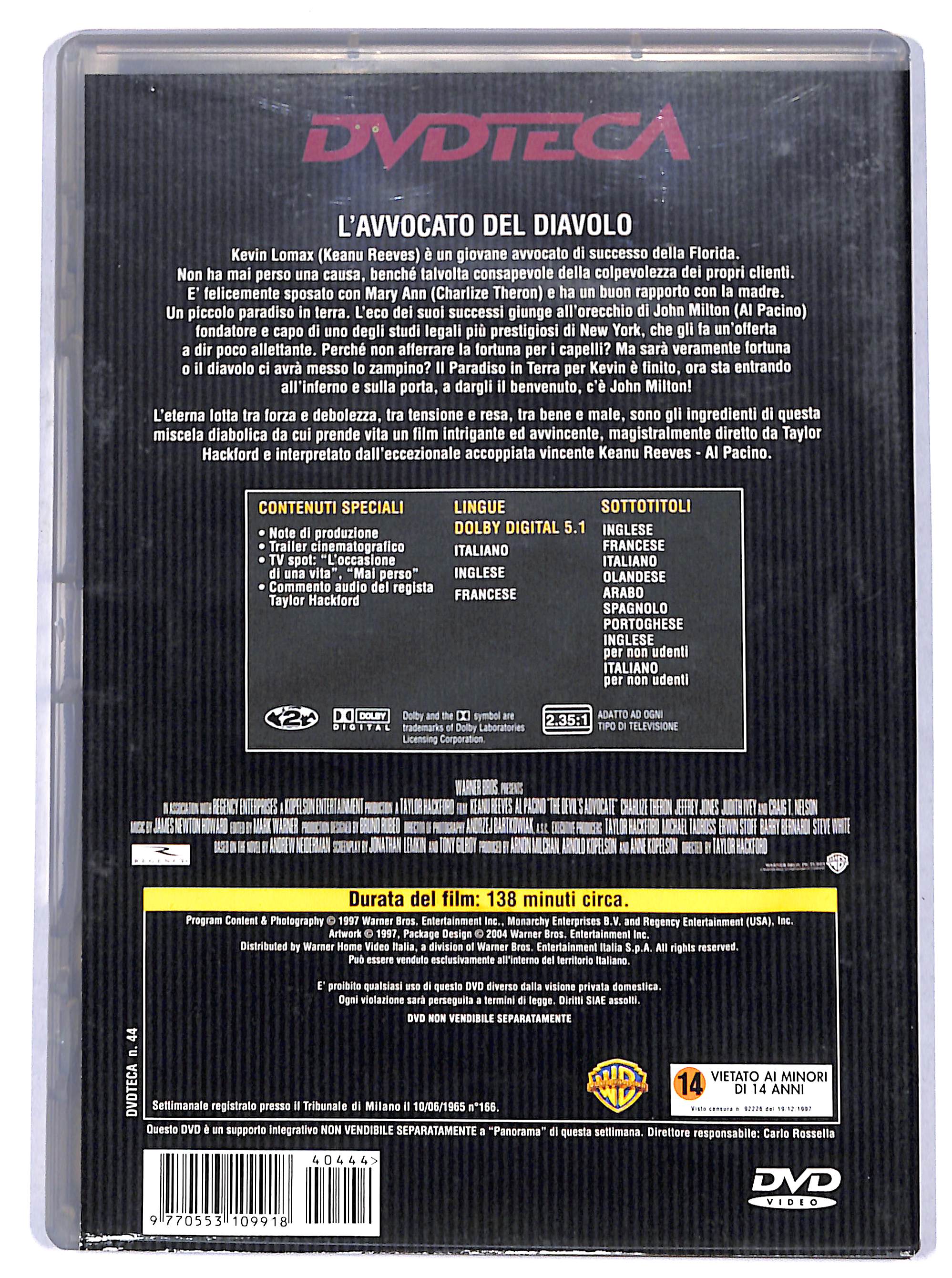 EBOND L'avvocato del diavolo EDITORIALE DVD DB737319 - Image 2