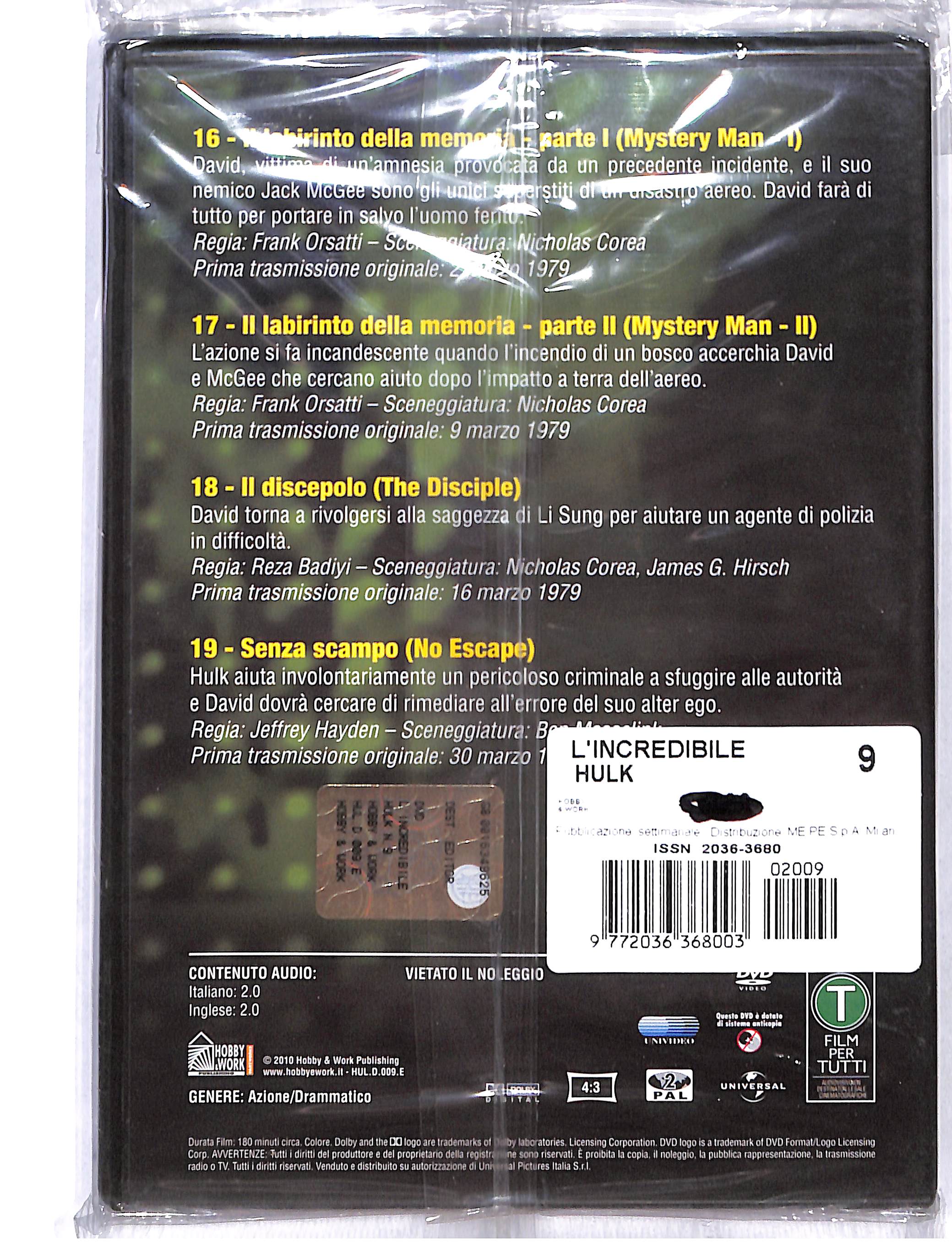 EBOND L'incredibile Hulk stagione 2 Episodi 16-19 EDITORIALE DVD DB725624 - Image 2