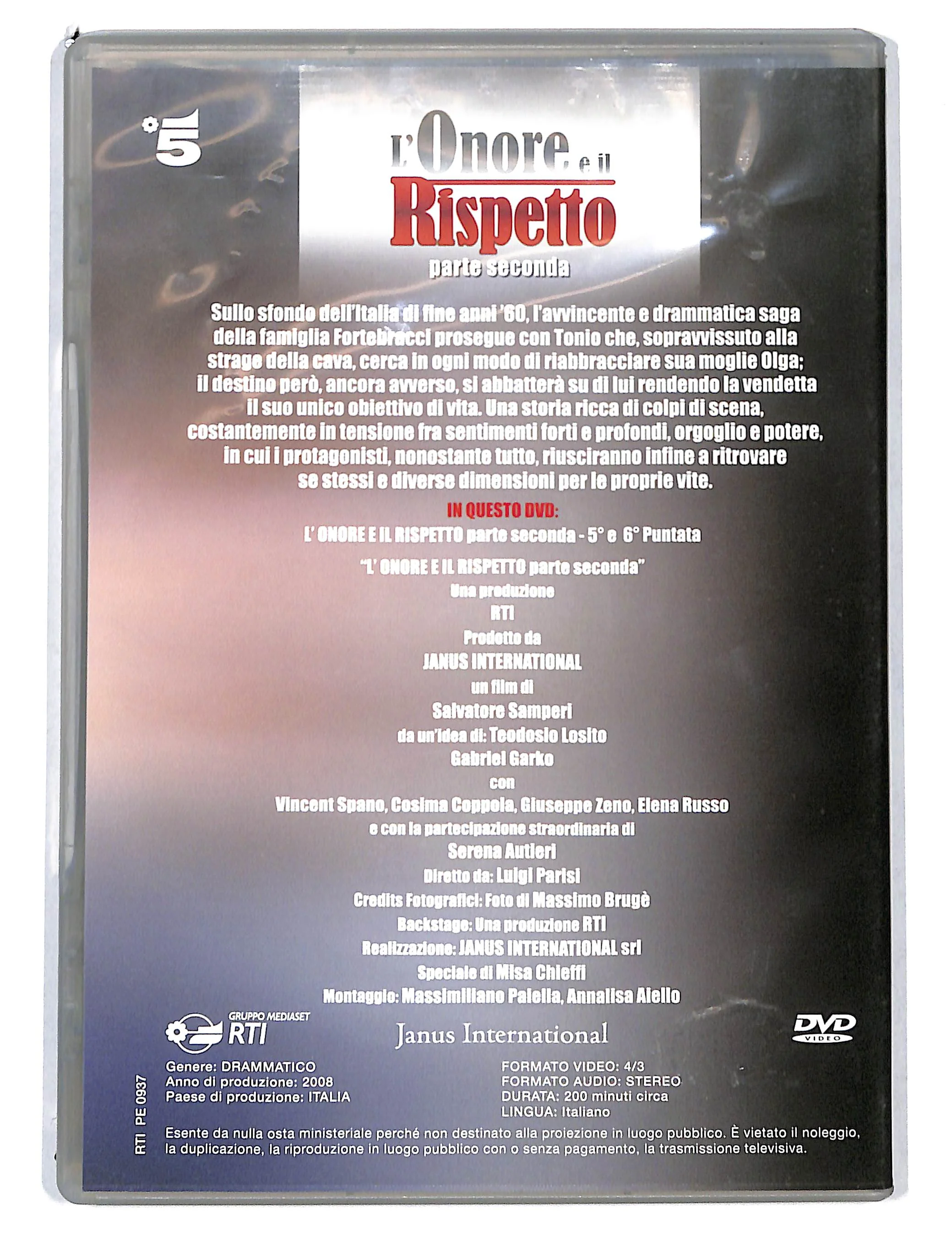 EBOND L'onore e il rispetto parte seconda - quinta e sesta puntata DVD DB753861 - Image 2
