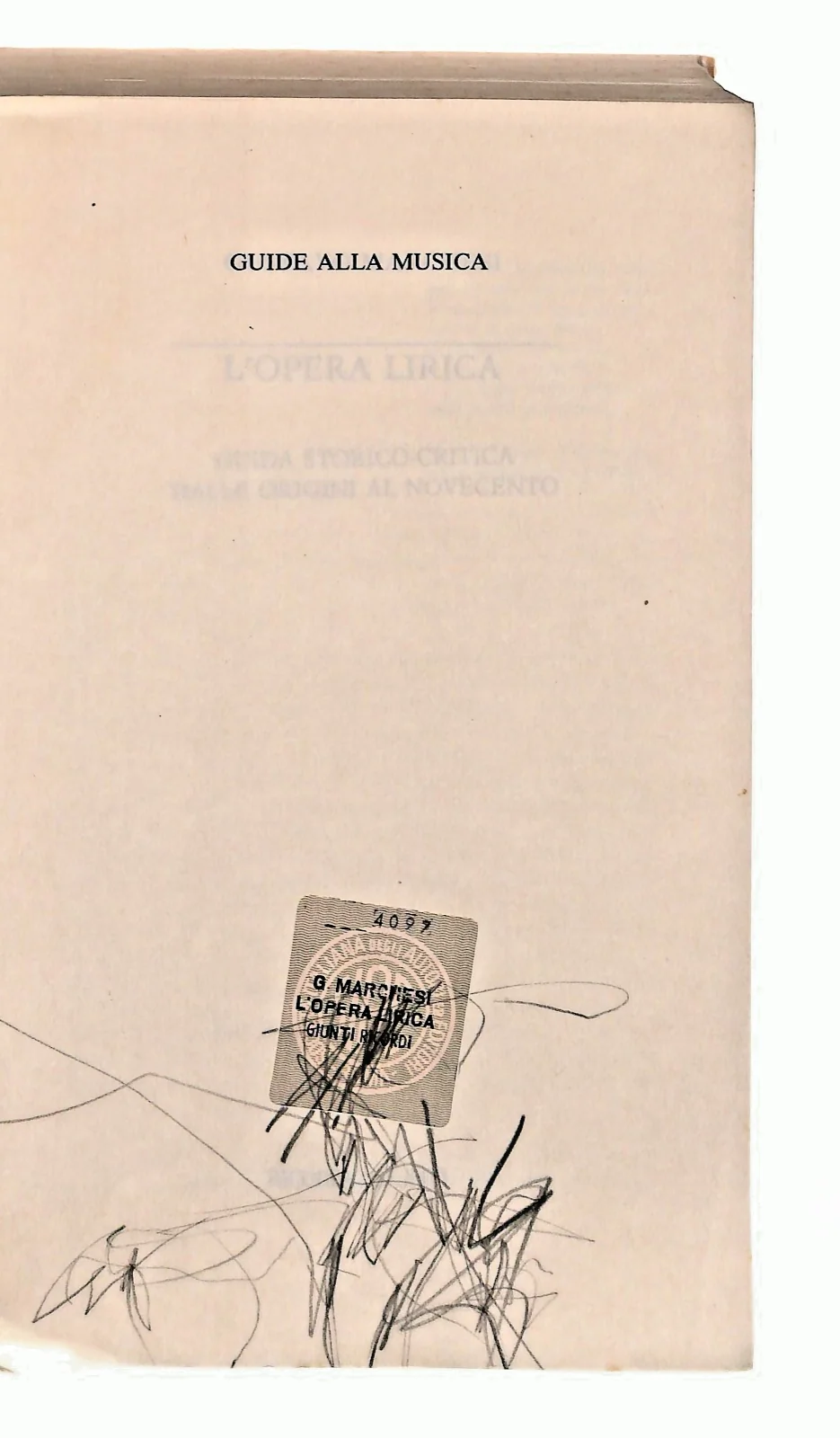 EBOND L Opera Lirica Gustavo Marchesi Ricordi Giunti 1986 Libro LI048466 - Image 3