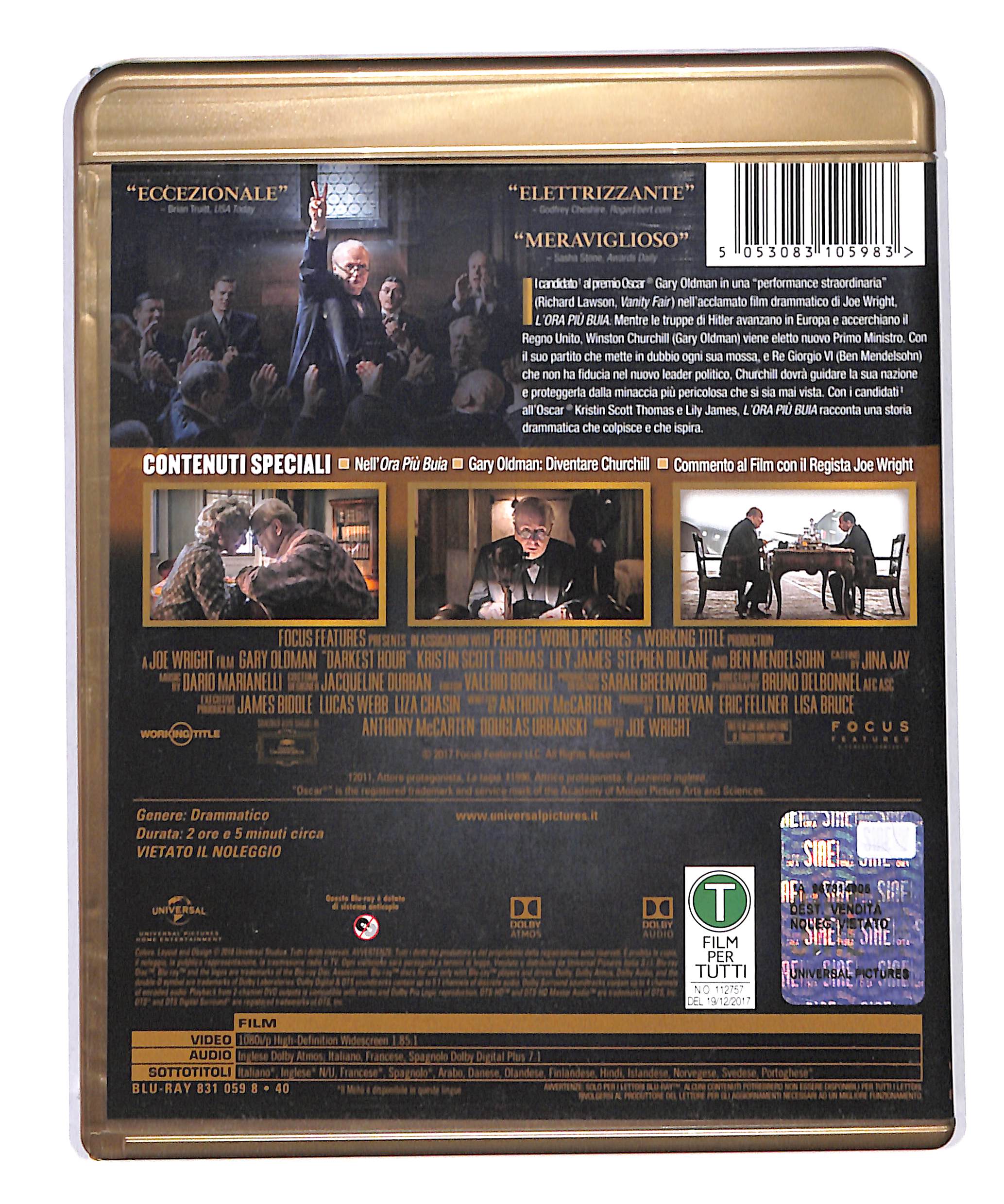 EBOND L'Ora Piu Buia BLURAY DB690747 - Image 2