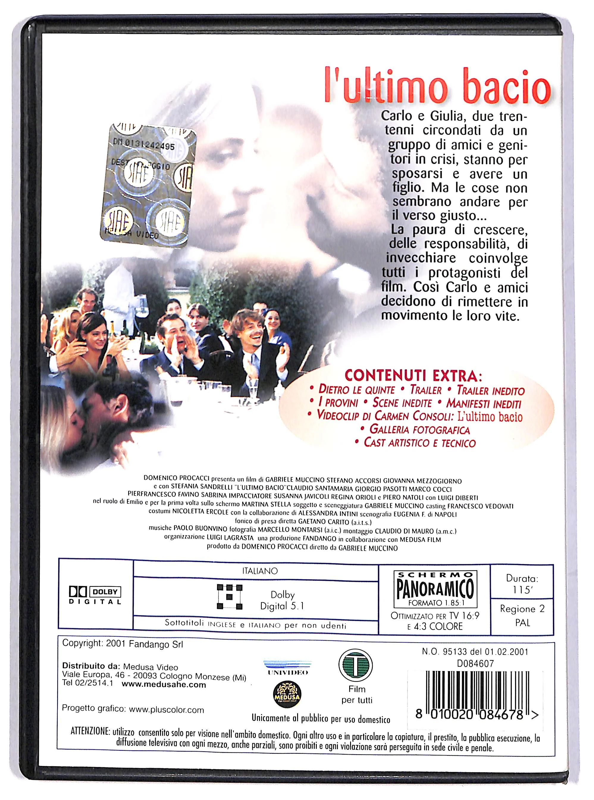 EBOND L'Ultimo Bacio Noleggio DVD DB755816 - Image 2