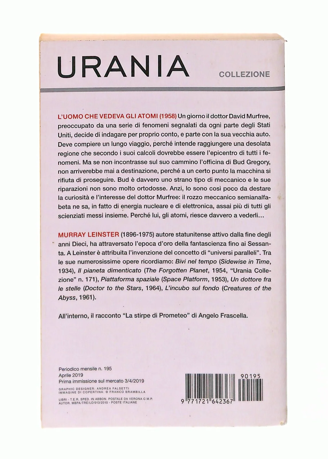 EBOND L Uomo Che Vedeva Gli Atomi M Leinster Mondadori Libro LI046513 - Image 2
