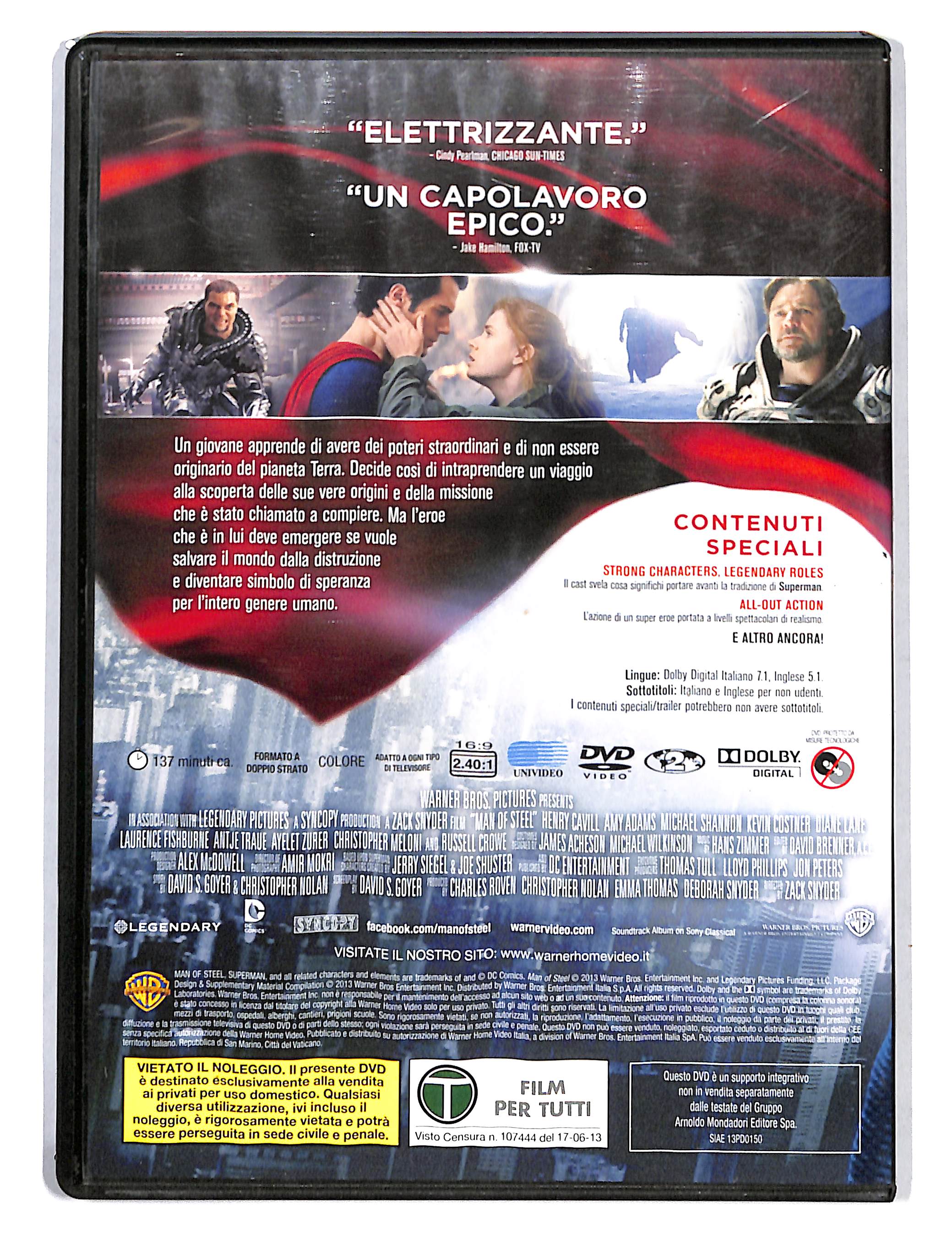 EBOND L'uomo d'acciaio Edizione speciale 2 dischi EDITORIALE DVD DB692271 - Image 2