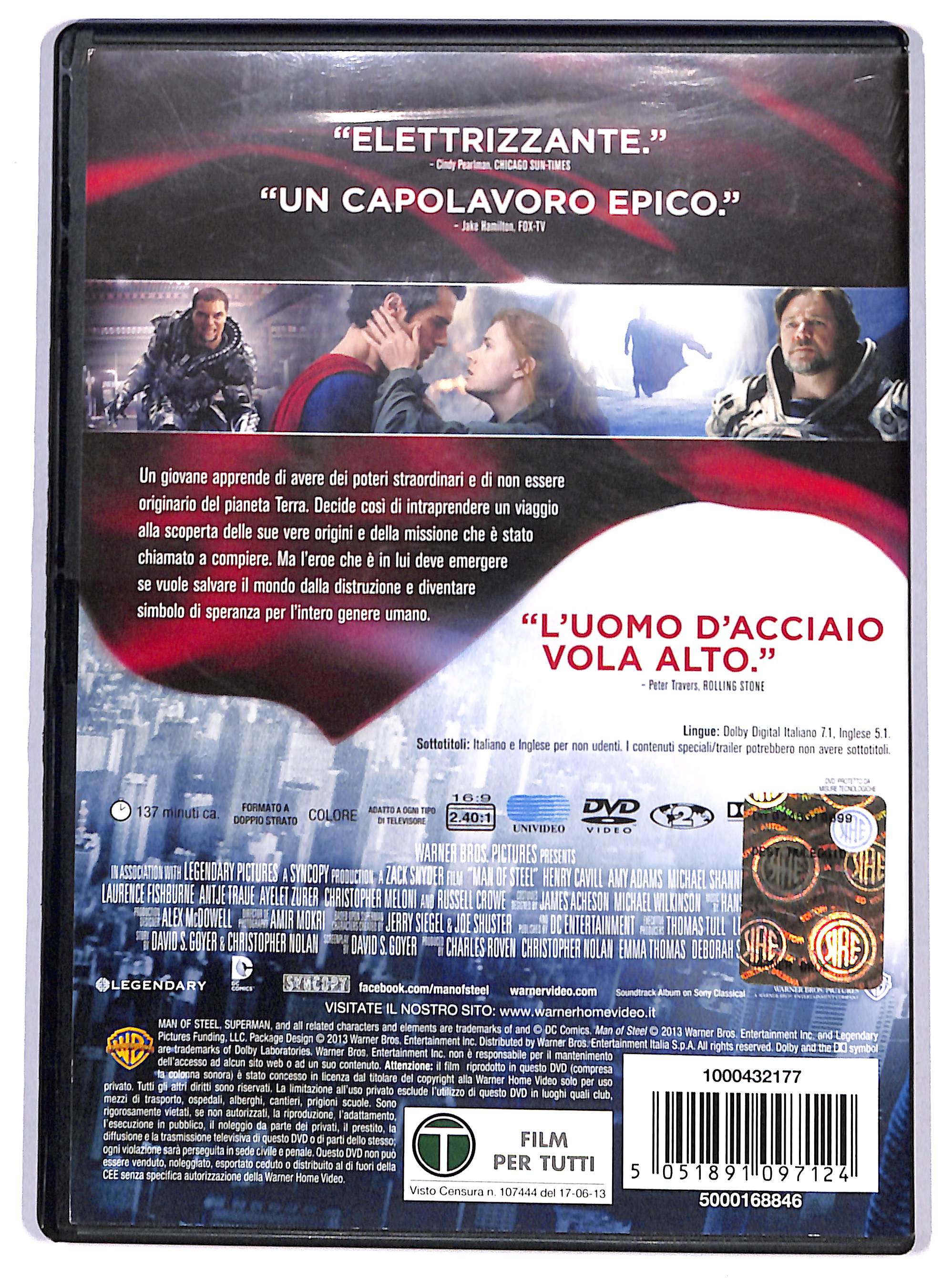 EBOND L'uomo d'acciaio NOLEGGIO DVD DB733951 - Image 2