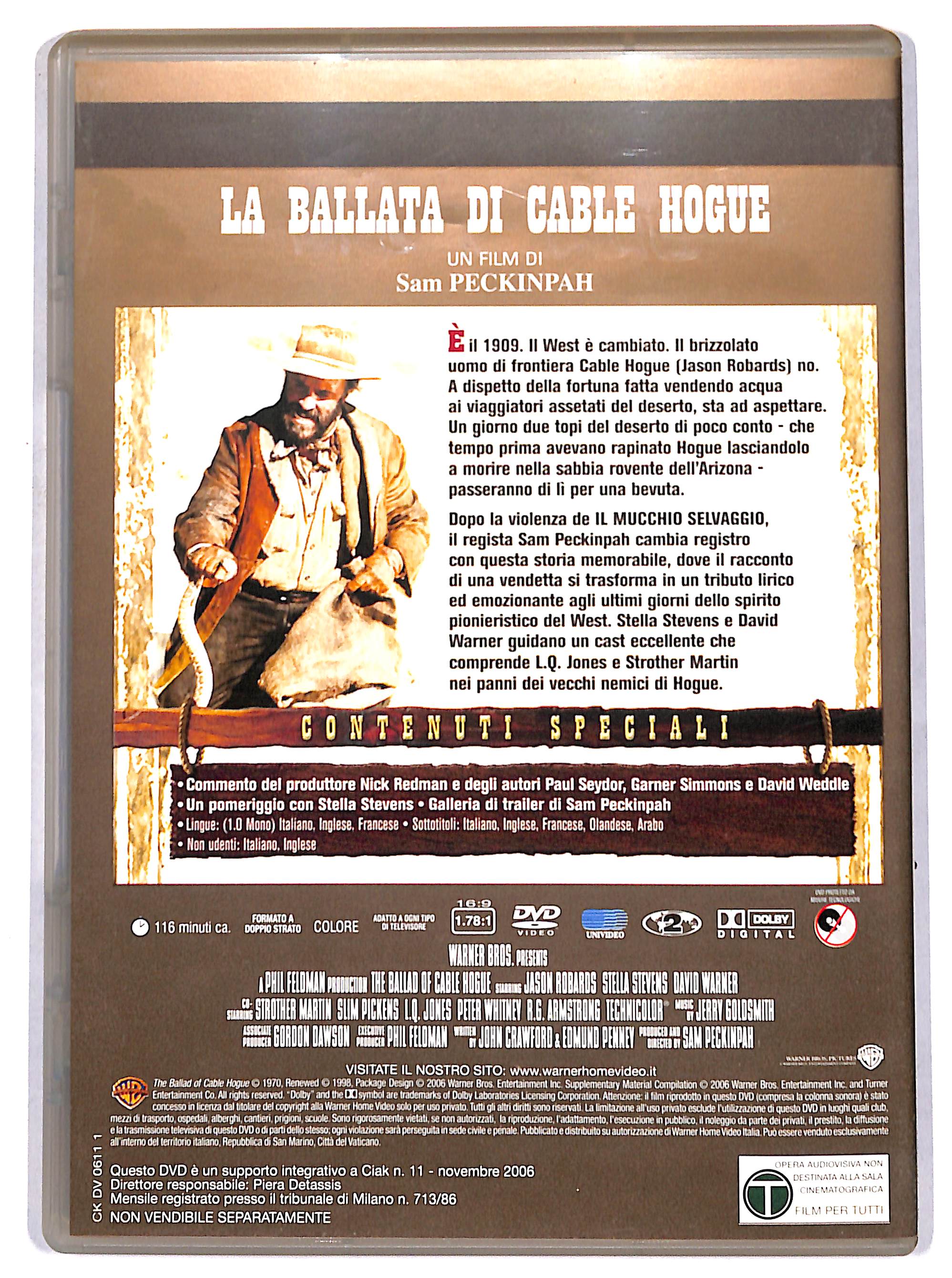 EBOND La ballata di Cable Hogue EDITORIALE DVD DB747103 - Image 2