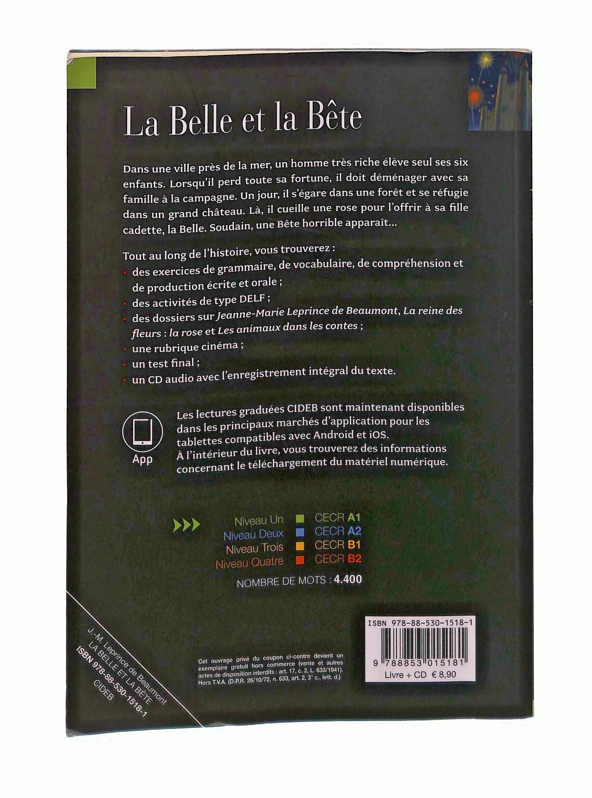 EBOND La Belle Et La Bete Adattamento Cideb ConIn Francese Libro LI045932 - Image 2