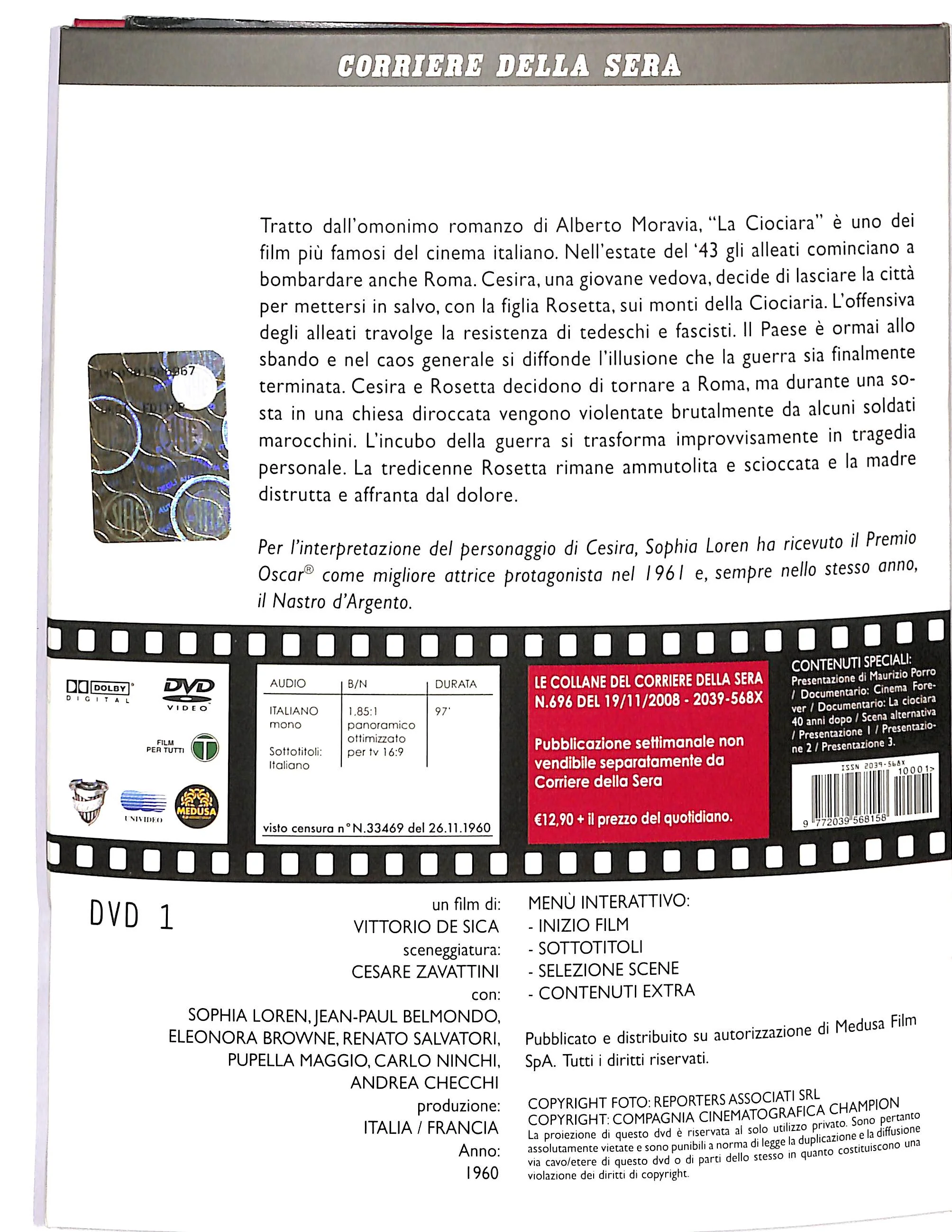 EBOND La ciociara EDITORIALE DIGIPACK DVD DB713854 - Image 2