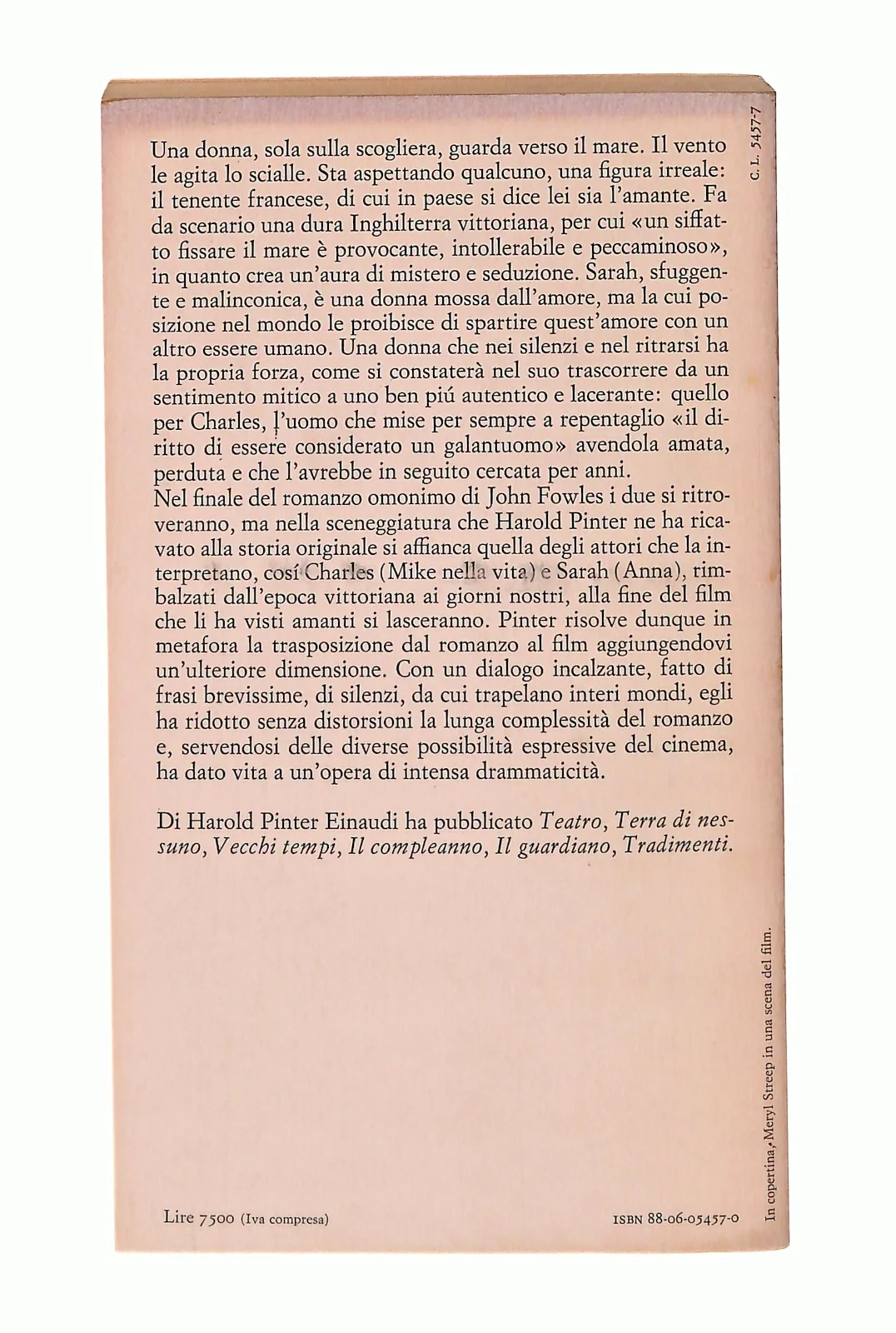 EBOND La Donna Del Tenente Francese Harold Pinter Einaudi 1982 Libro LI047493 - Image 2