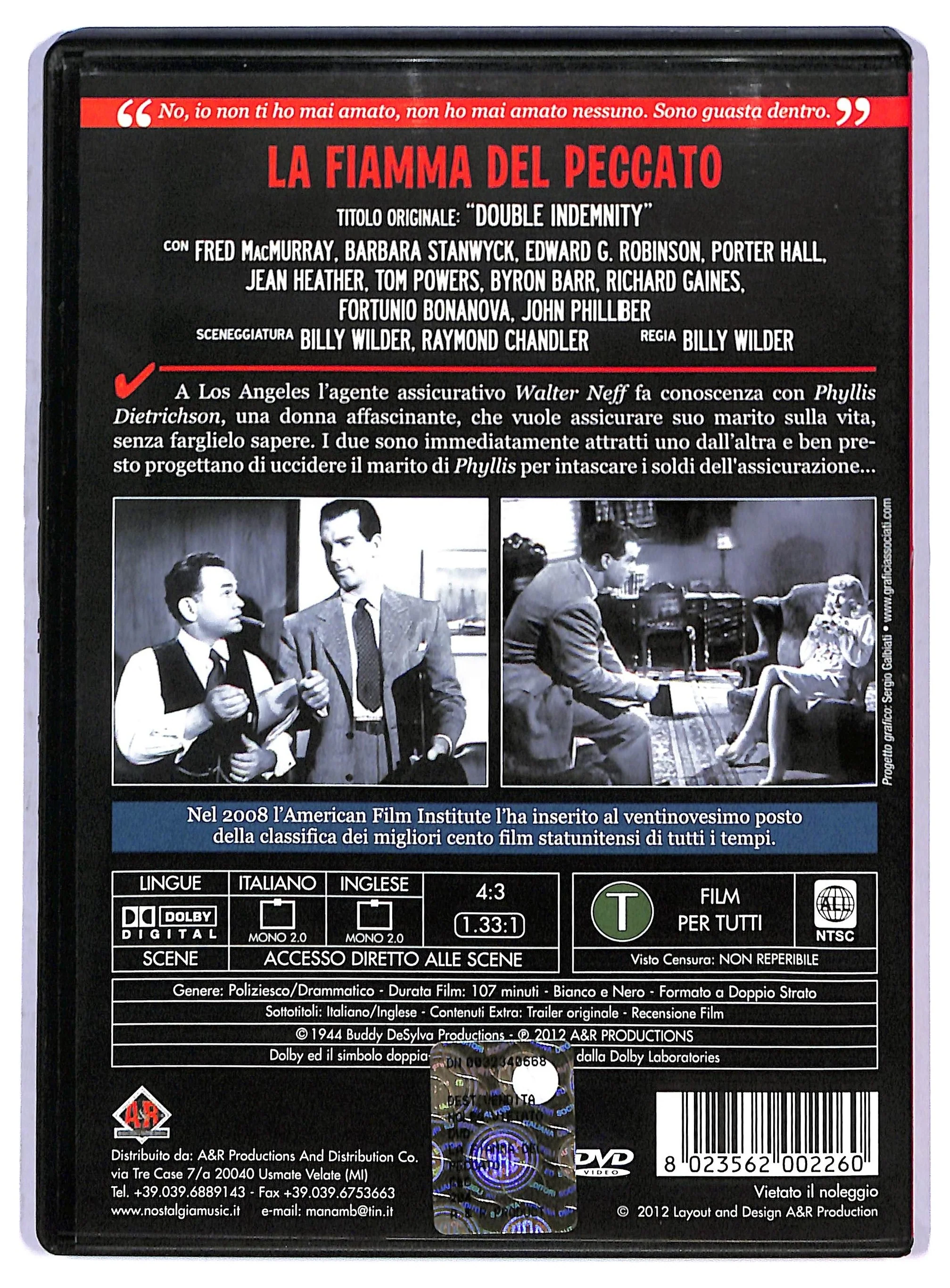 EBOND La fiamma del peccato DVD DB748358 - Image 2