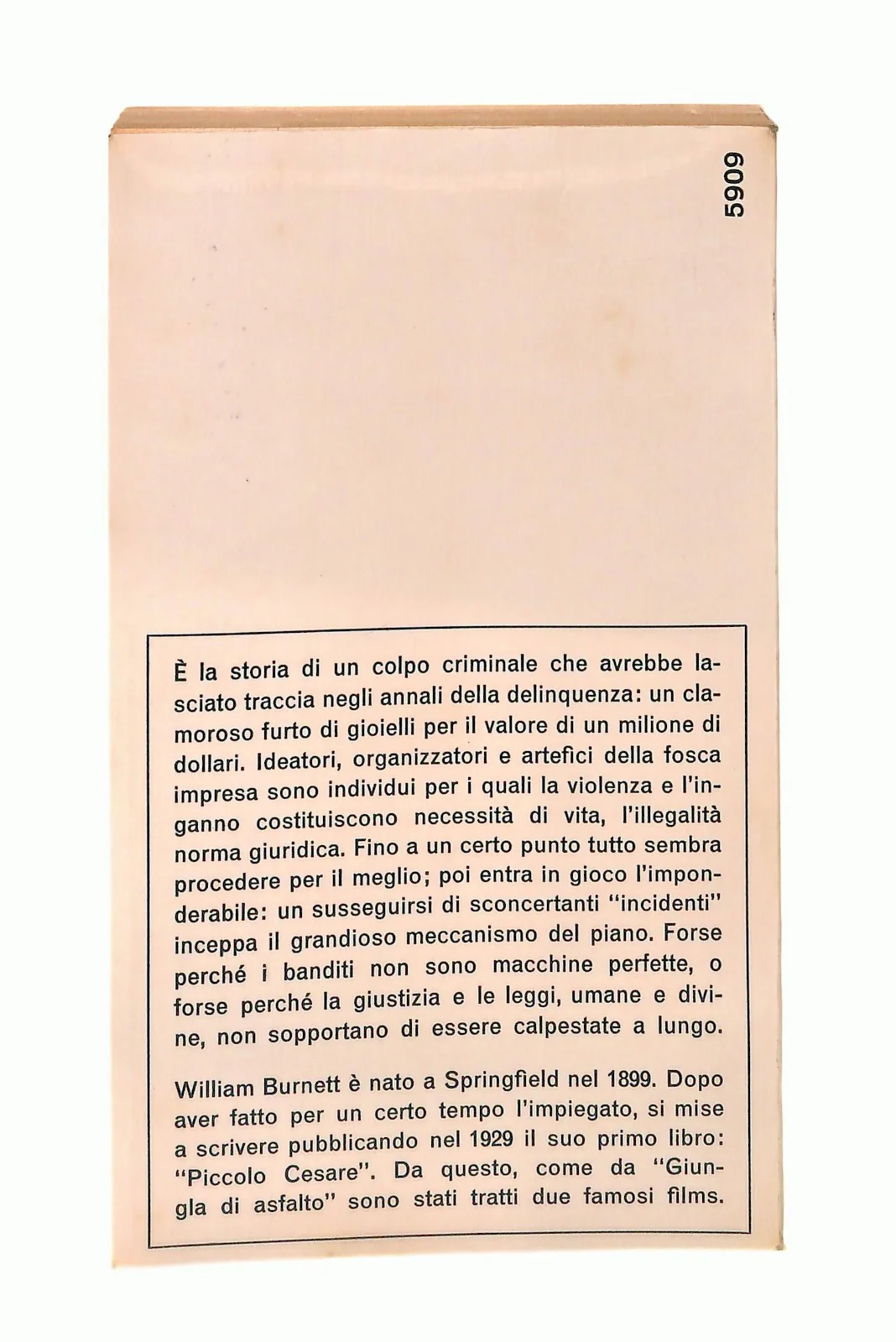 EBOND La Giungla Di Asfalto William R Burnett Mondadori 1965 Libro LI048395 - Image 2