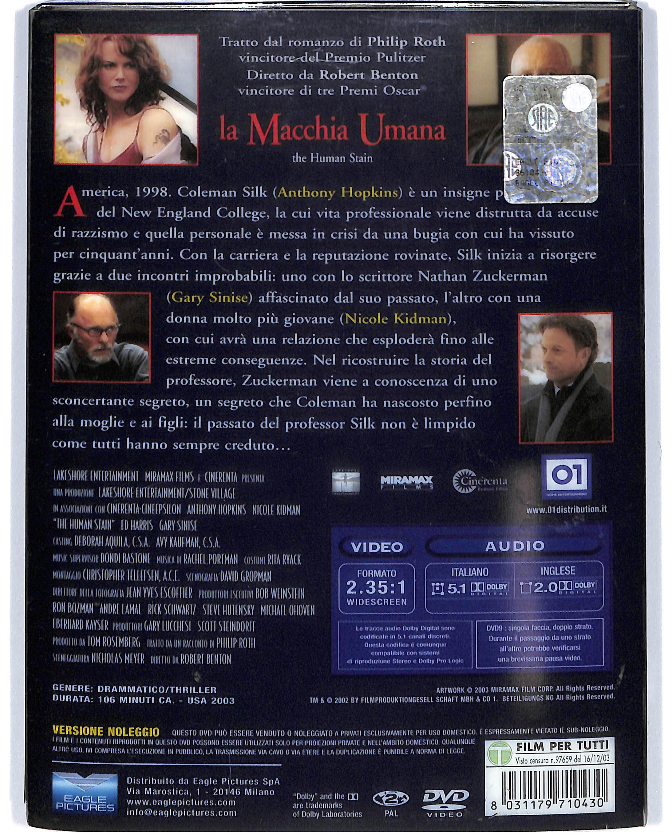 EBOND La macchia umana NOLEGGIO DVD DB758916 - Image 2